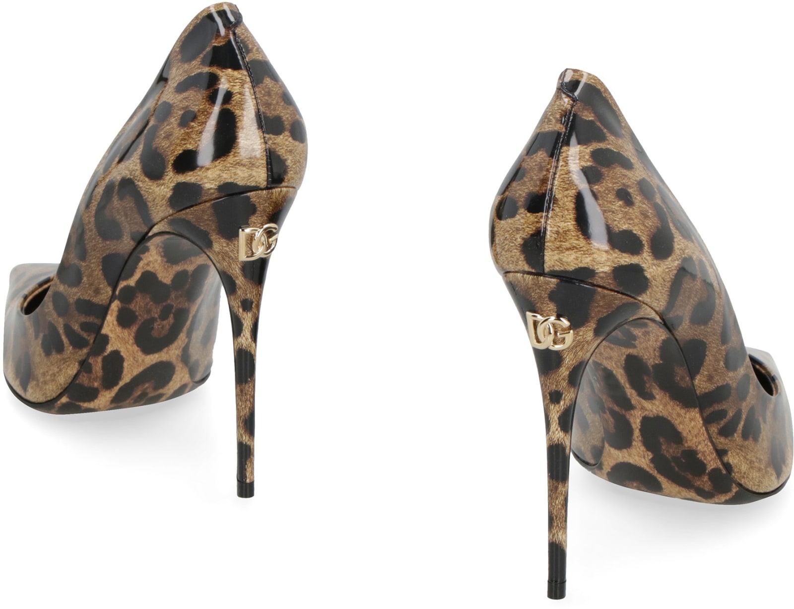 Shop Dolce & Gabbana Lollo Leather Pumps In Animalier