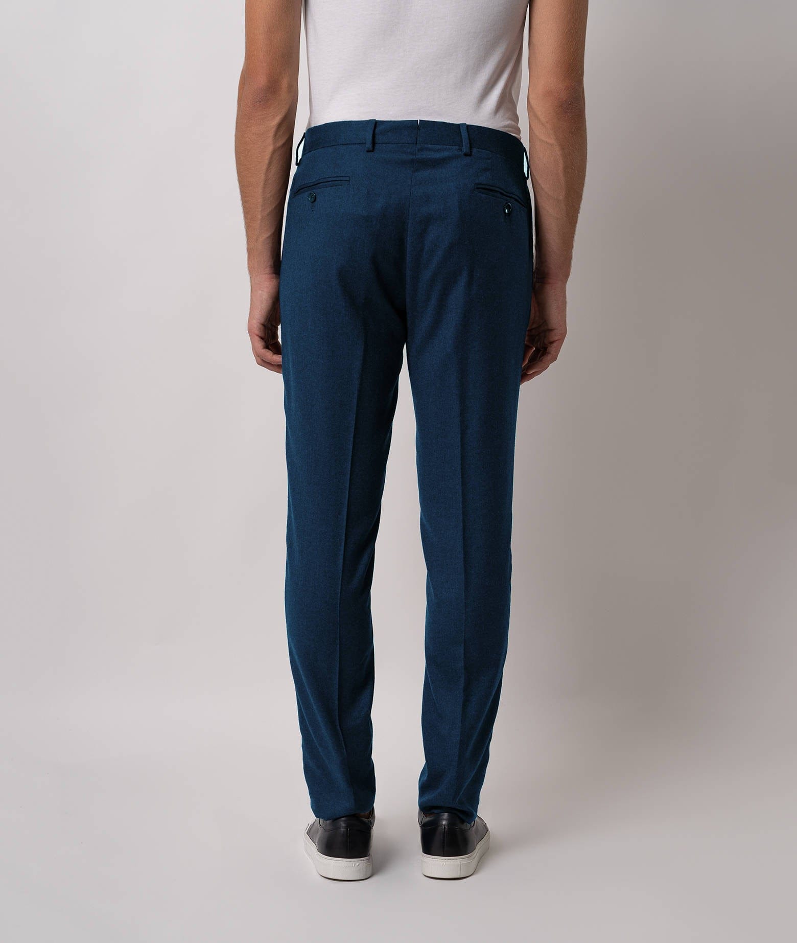 Larusmiani Velvet Trousers Howard Pants In Blue