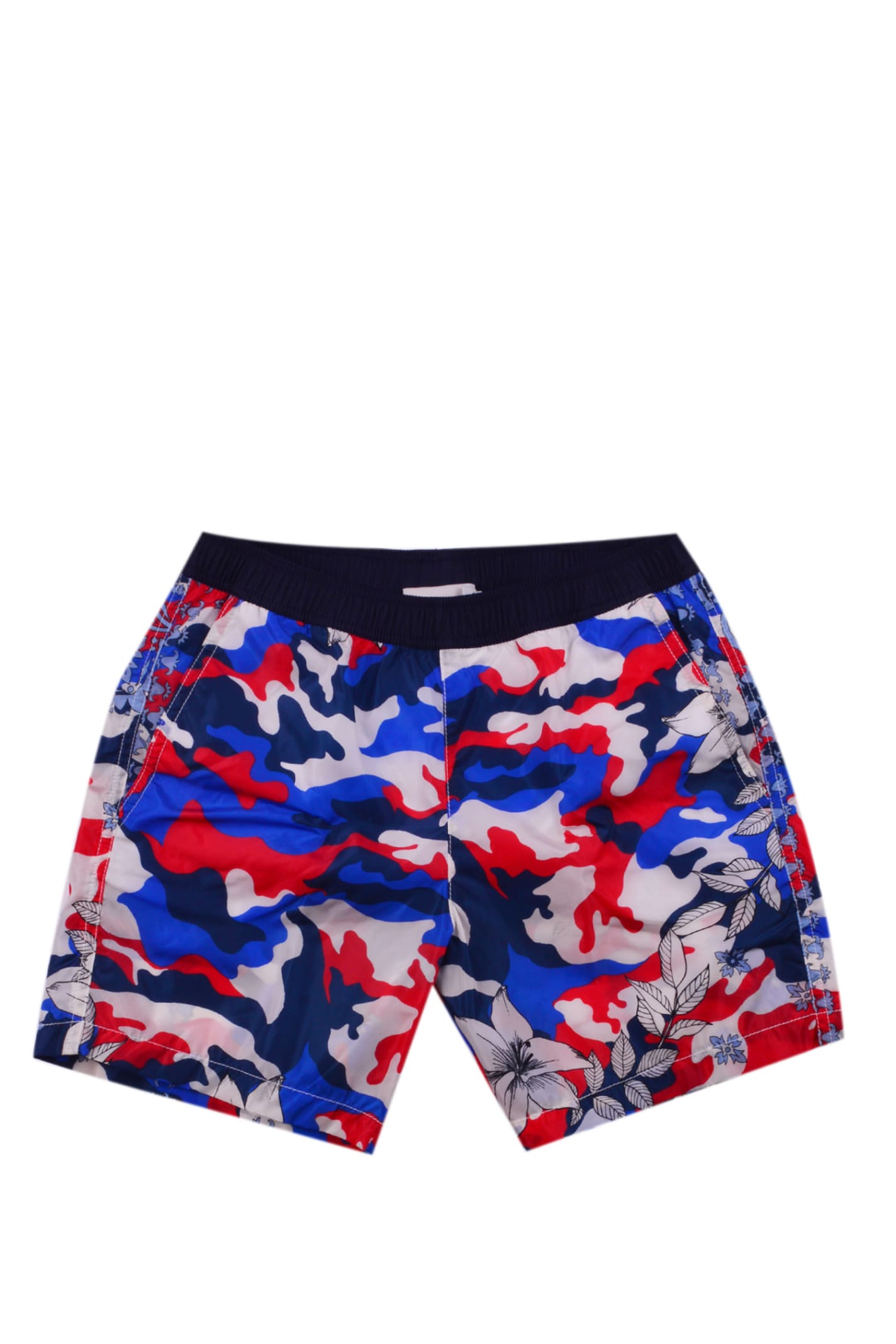 Moncler Kids' Shorts Swimsuit With Print In Multicolor