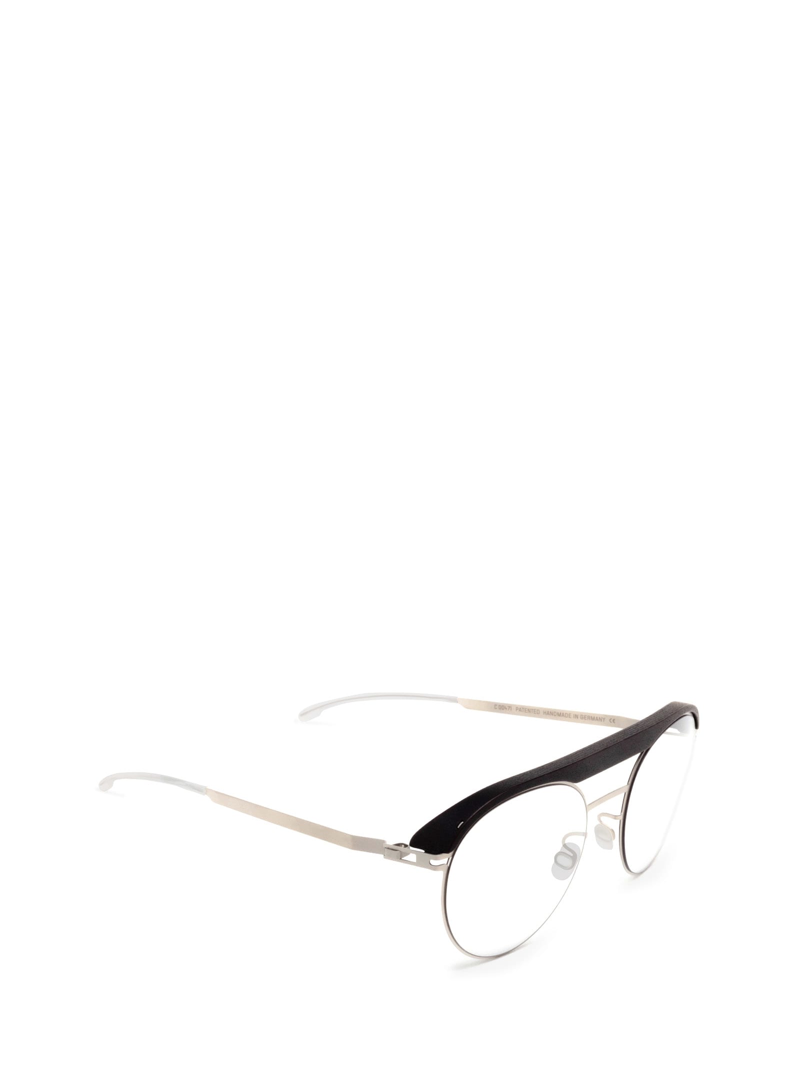 Shop Mykita Ml01 Mh49 Pitch Black/matte Silver Glasses