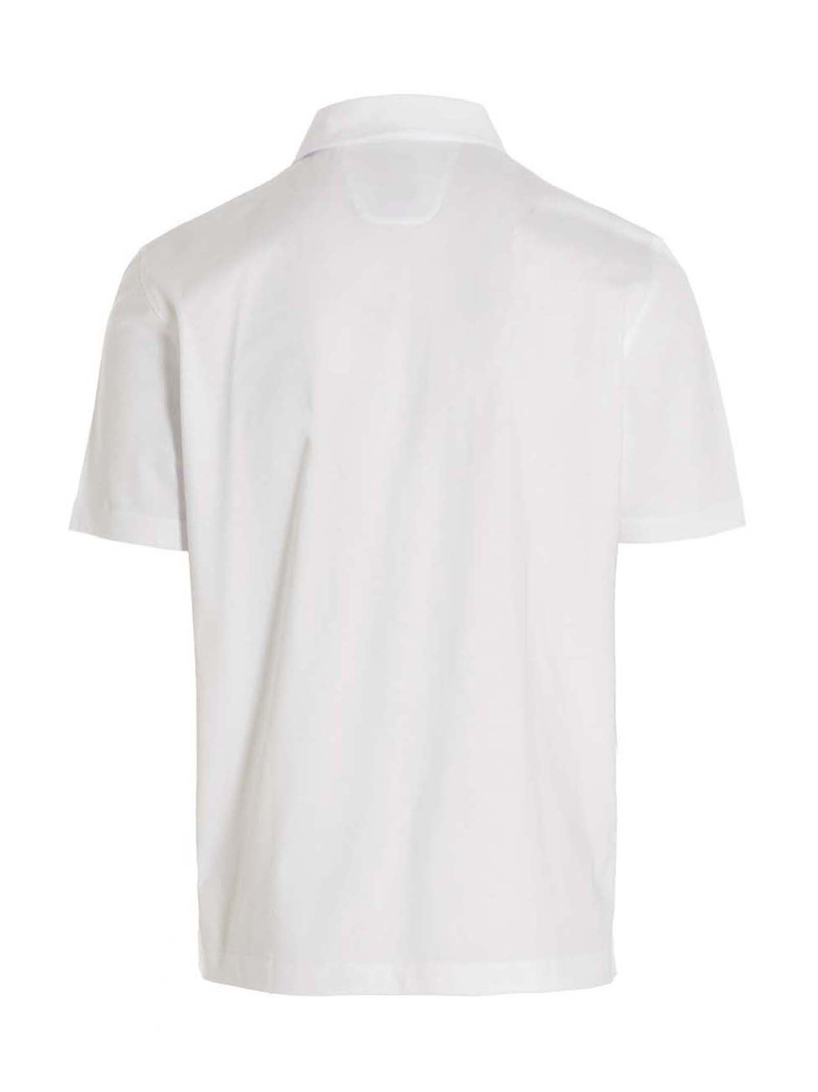 Shop Ferrari Label Pocket Polo Shirt In White