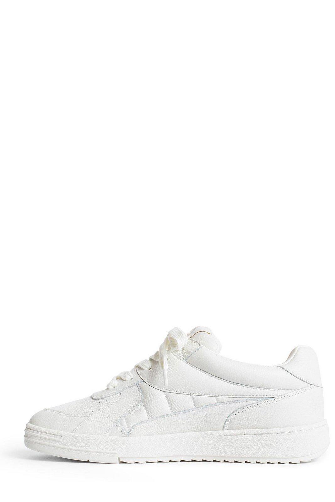 Shop Palm Angels Logo Plaque Lace-up Sneakers In Neutrals