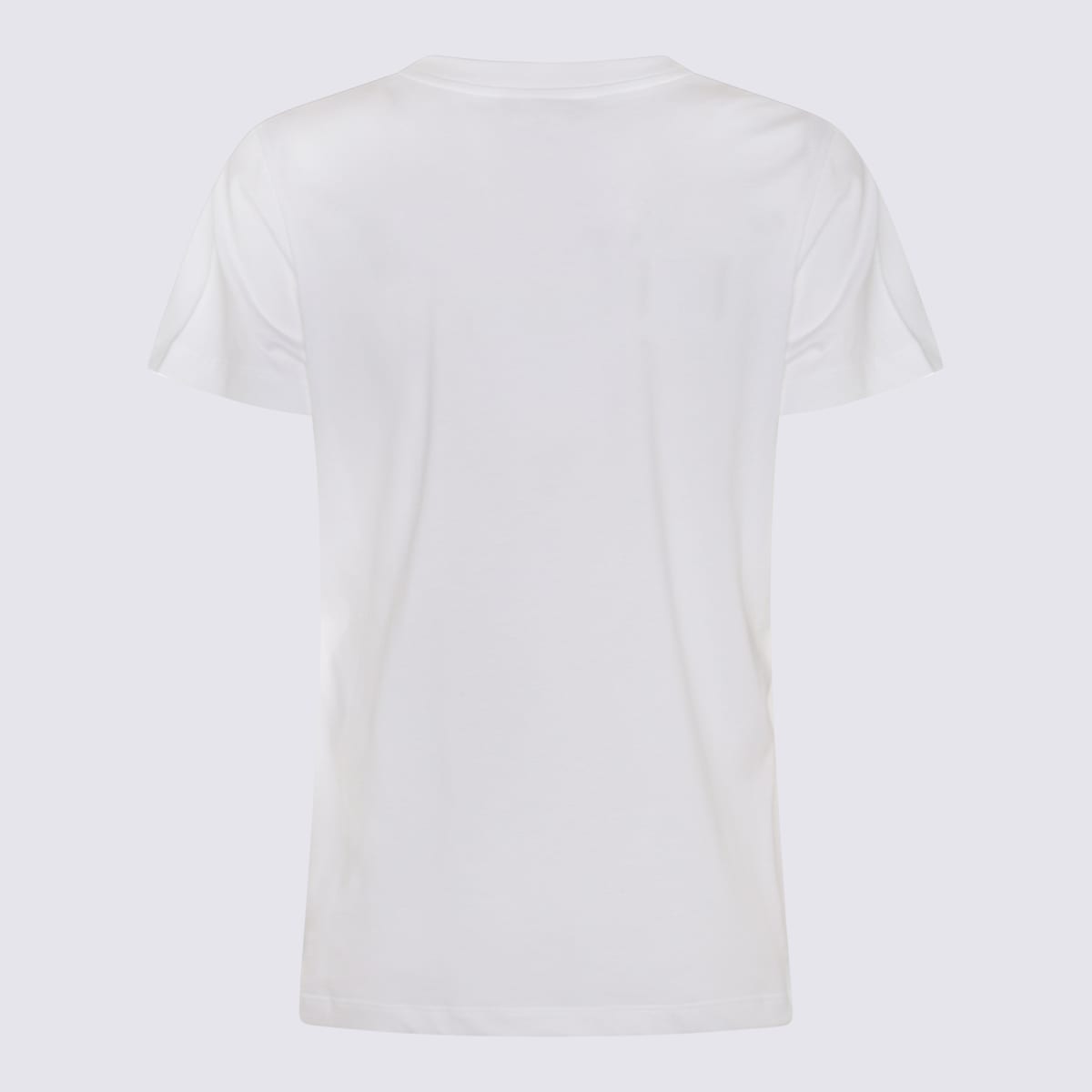 Shop Alexander Mcqueen White And Gold-tone Cotton T-shirt