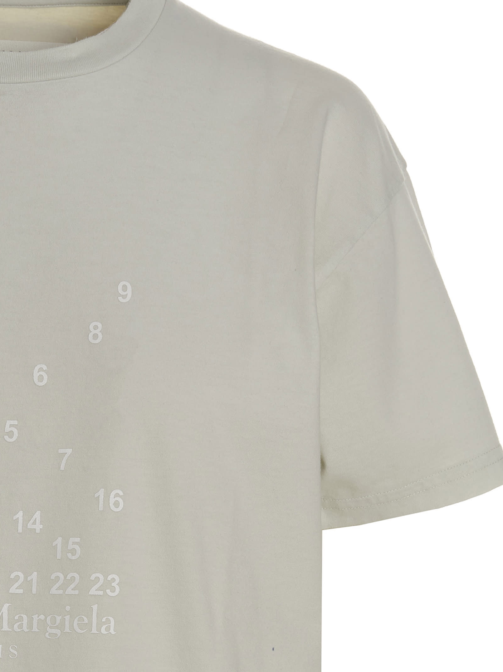 Shop Maison Margiela Logo Print T-shirt In White