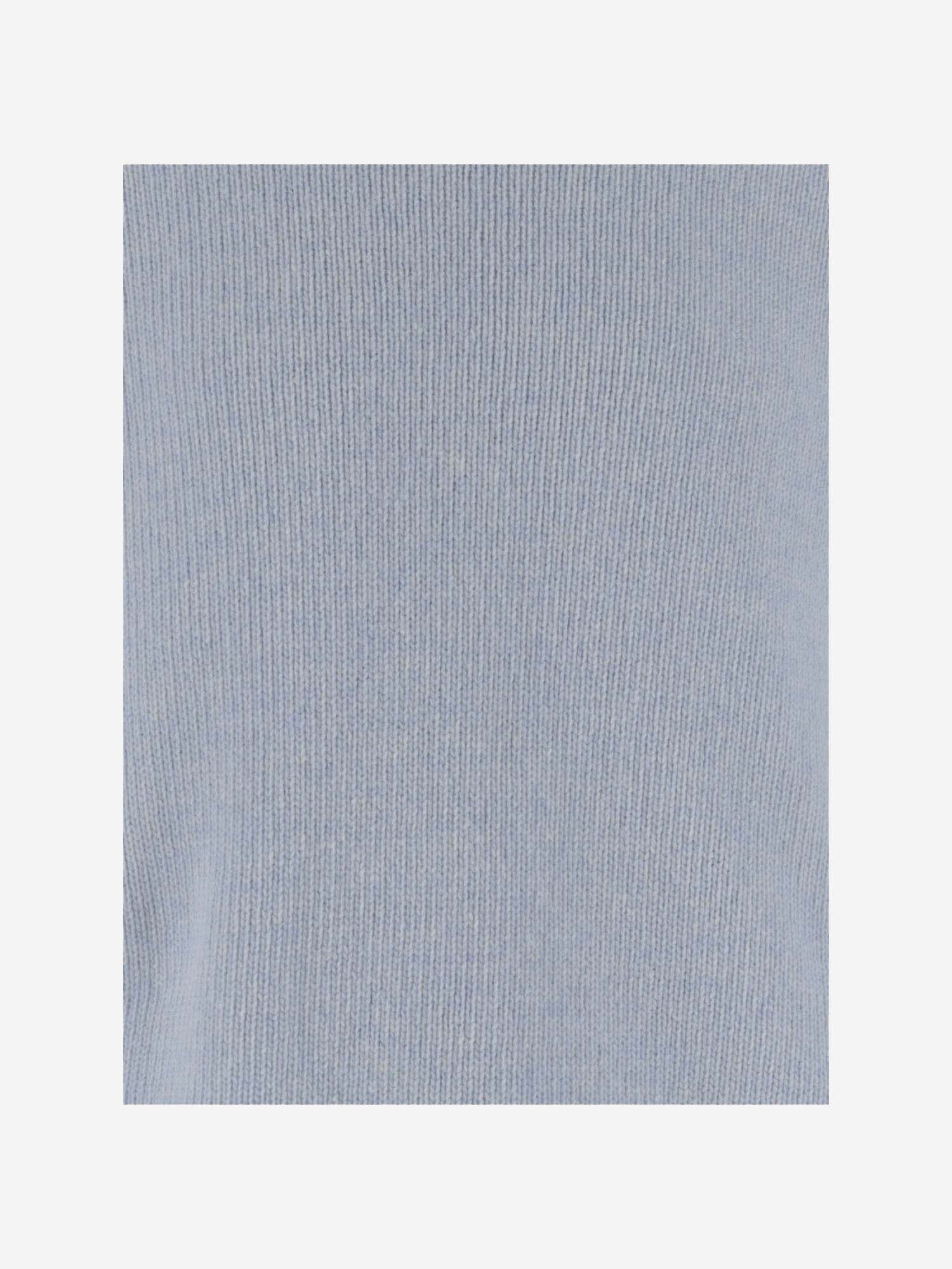 Shop Palm Angels Wool Blend Sweater With Logo In Light Blue White