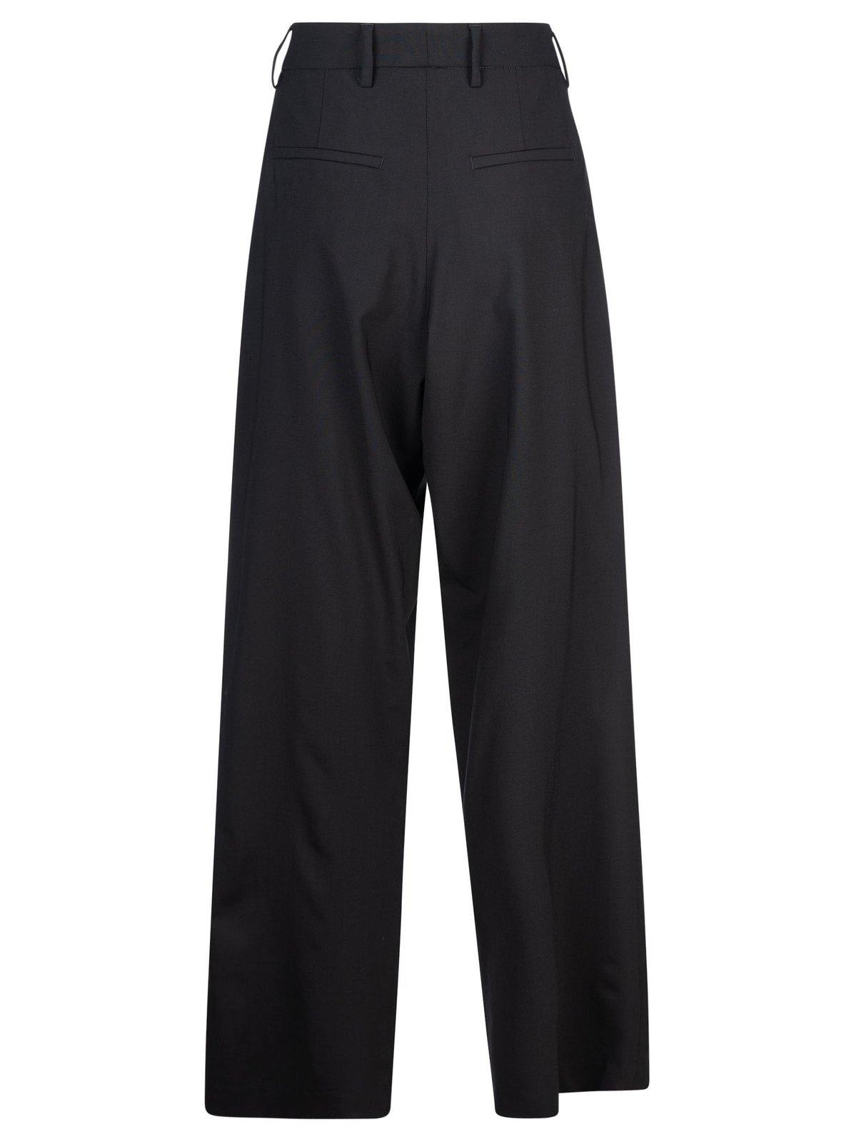 Shop Giuseppe Di Morabito High Waisted Straight Leg Trousers In Black