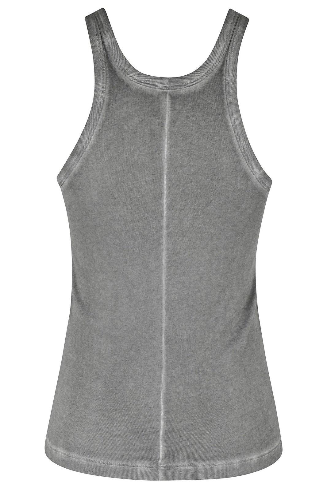 Helmut Lang Garment-dyed Racer Tank In Gunmetal