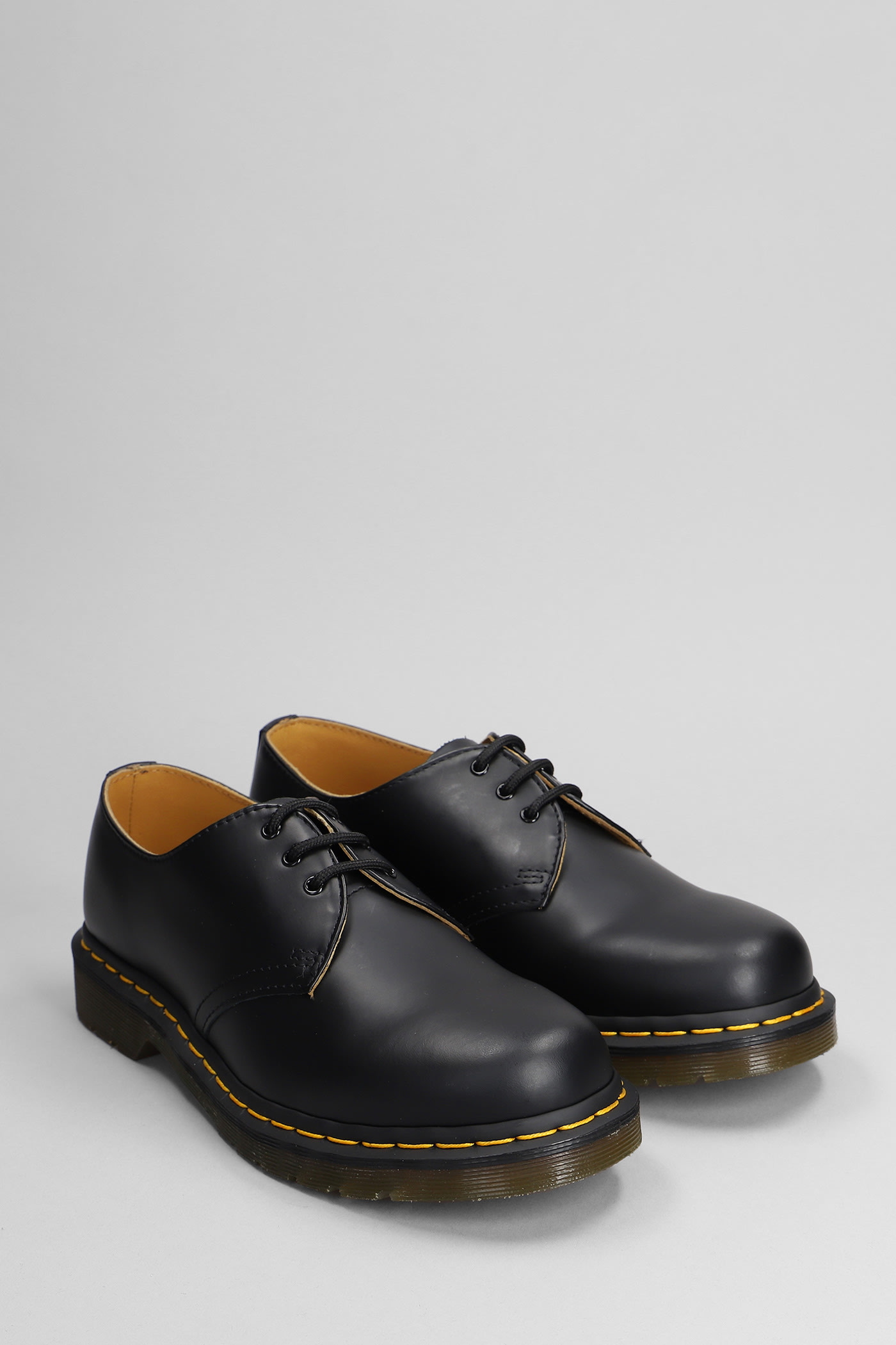 Shop Dr. Martens' 1461 Lace Up Shoes In Black Leather