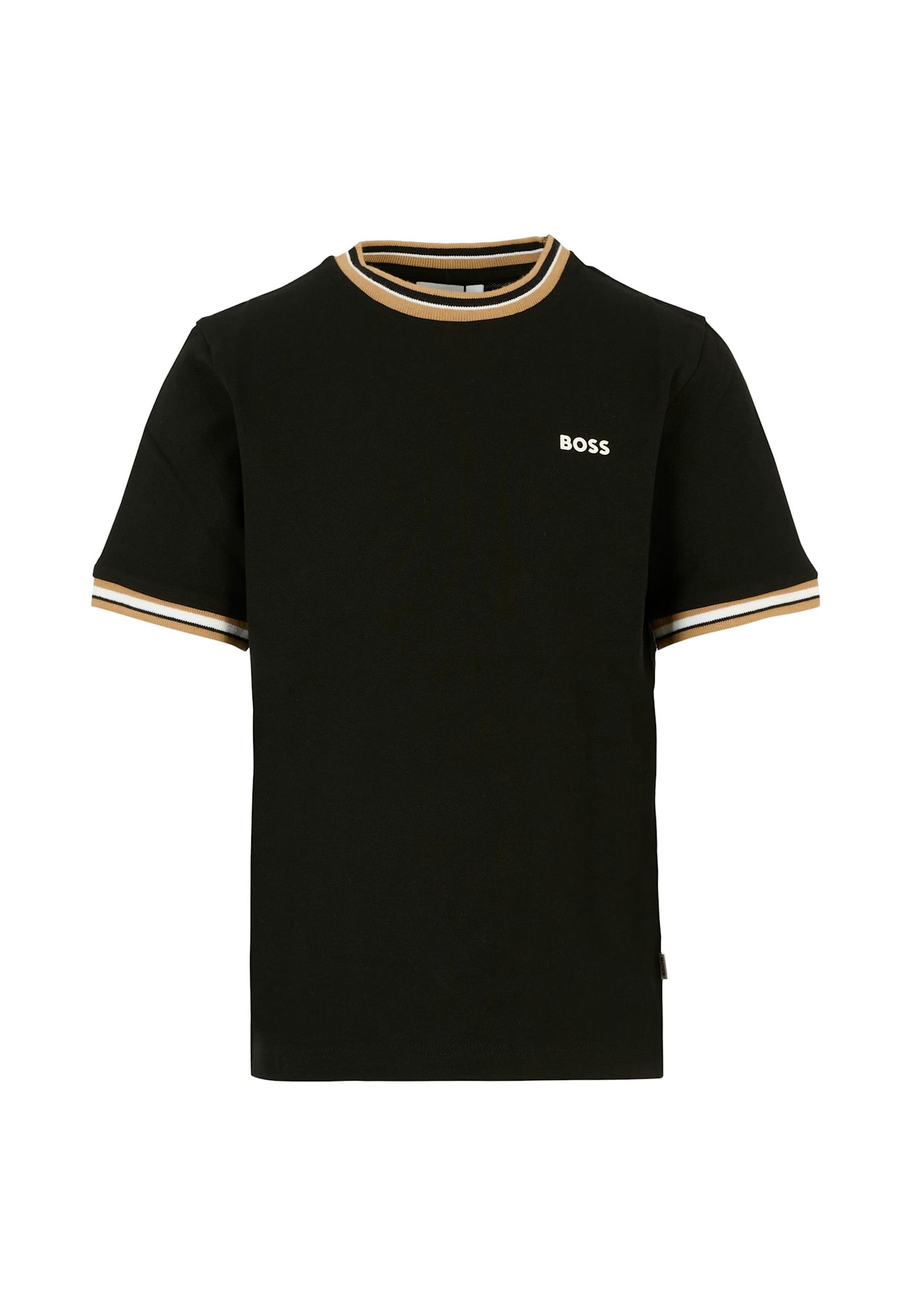 Hugo Boss Black T-shirt For Boy With With Logo In Black