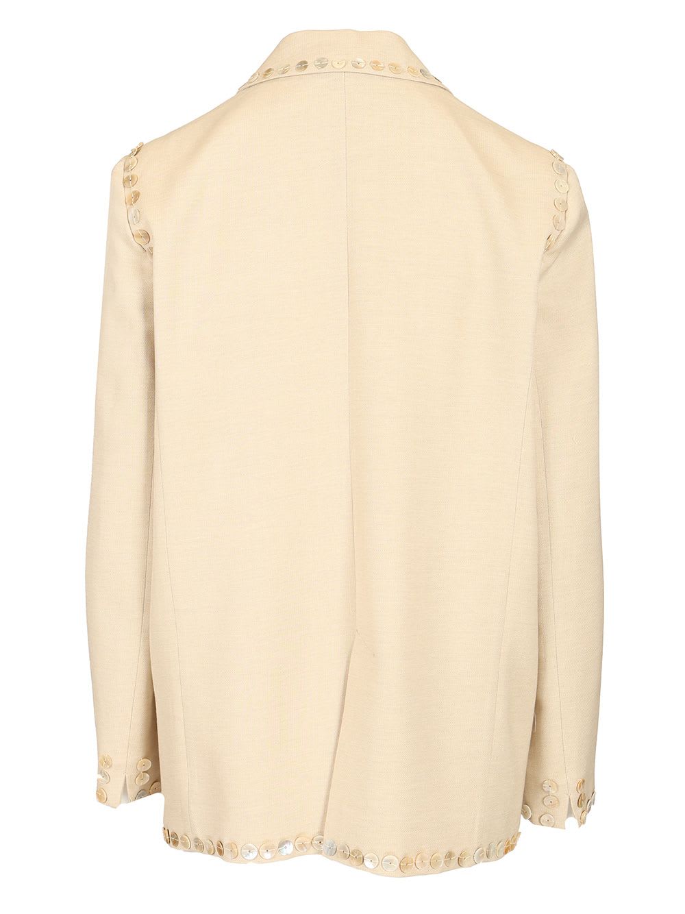 Shop Forte Forte Embroidered Sand Blazer In Beige