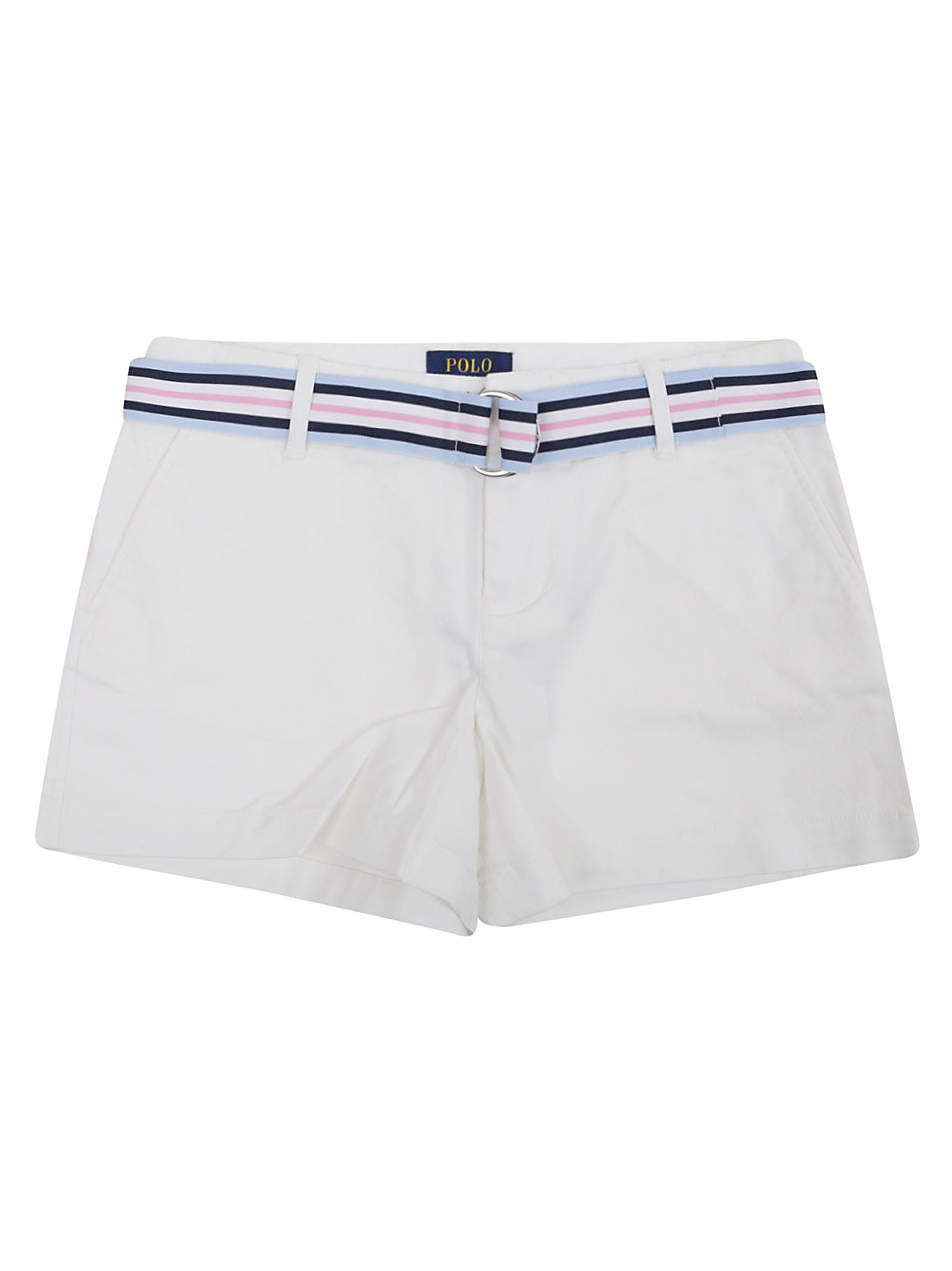 Ralph Lauren Kids' Solid Chino-bottoms-short In White