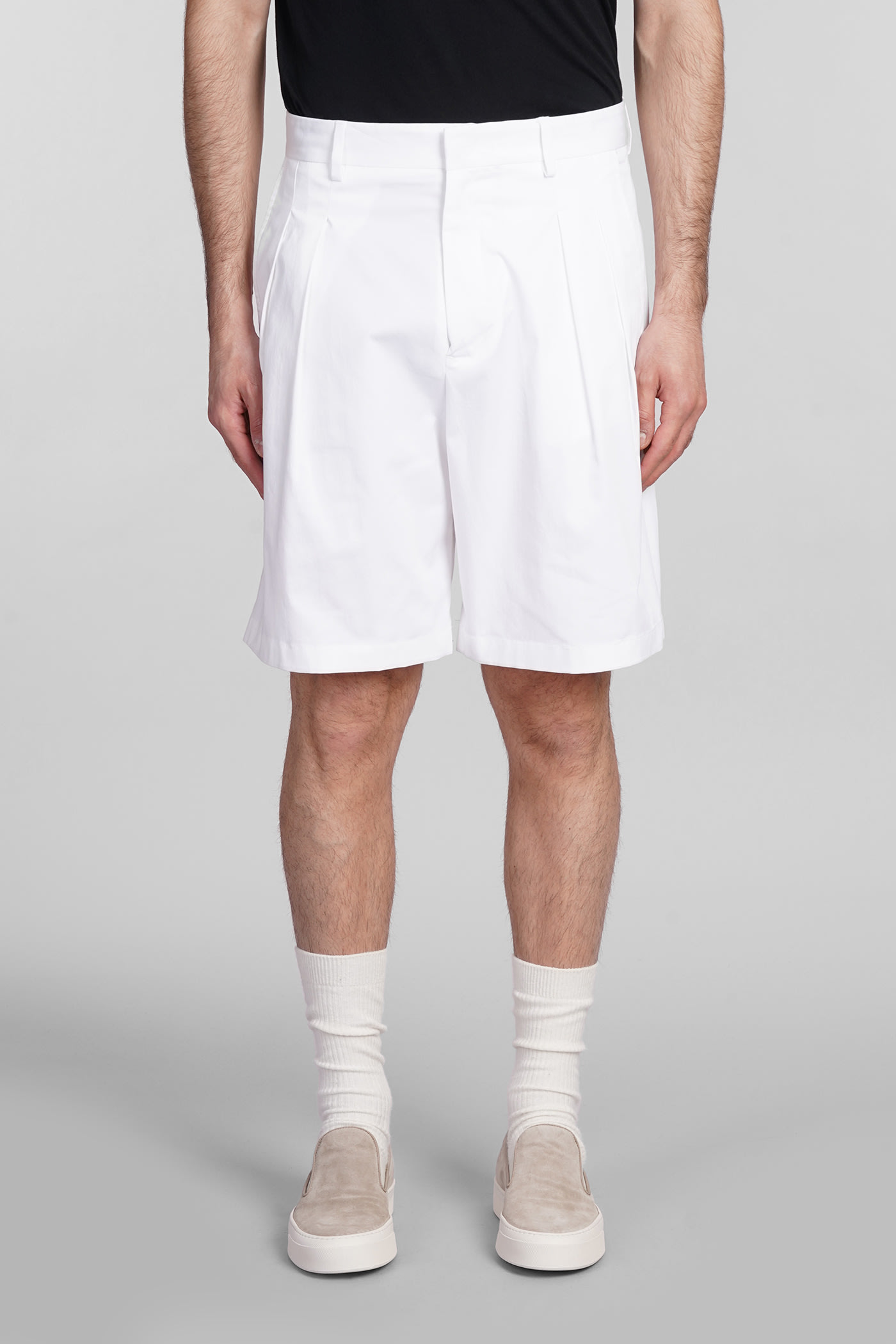 Shop Low Brand Miami Shorts In White Cotton