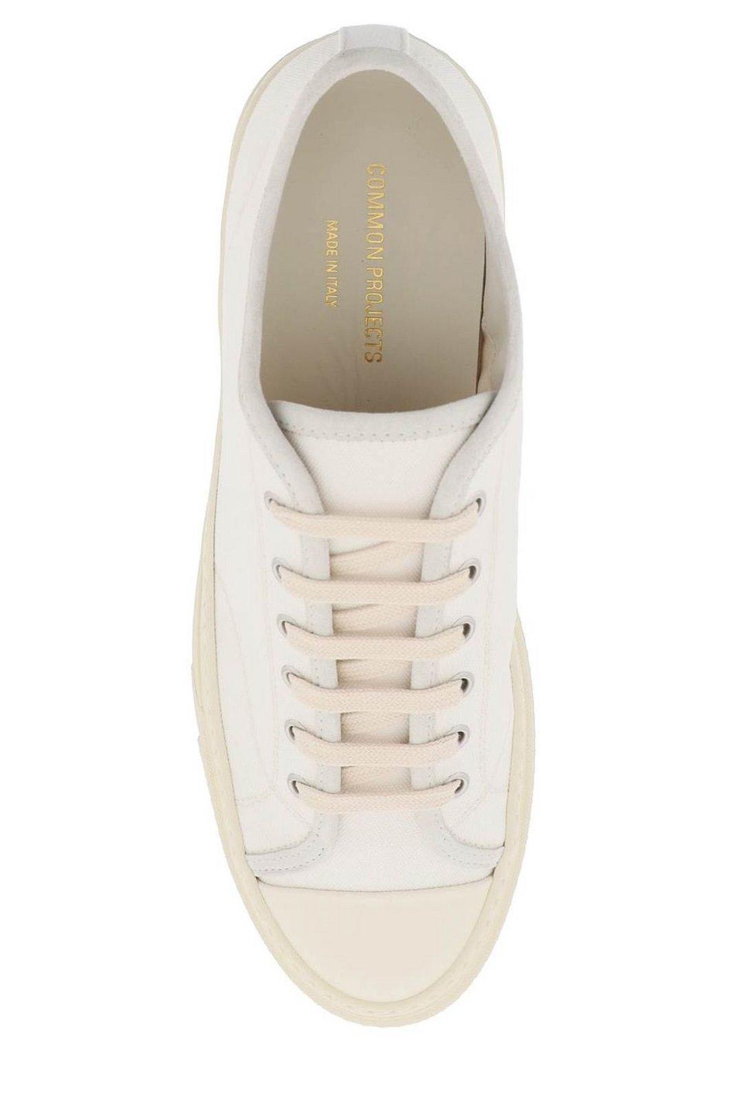 Shop Common Projects Tournament Round Toe Sneakers In Off White (white)