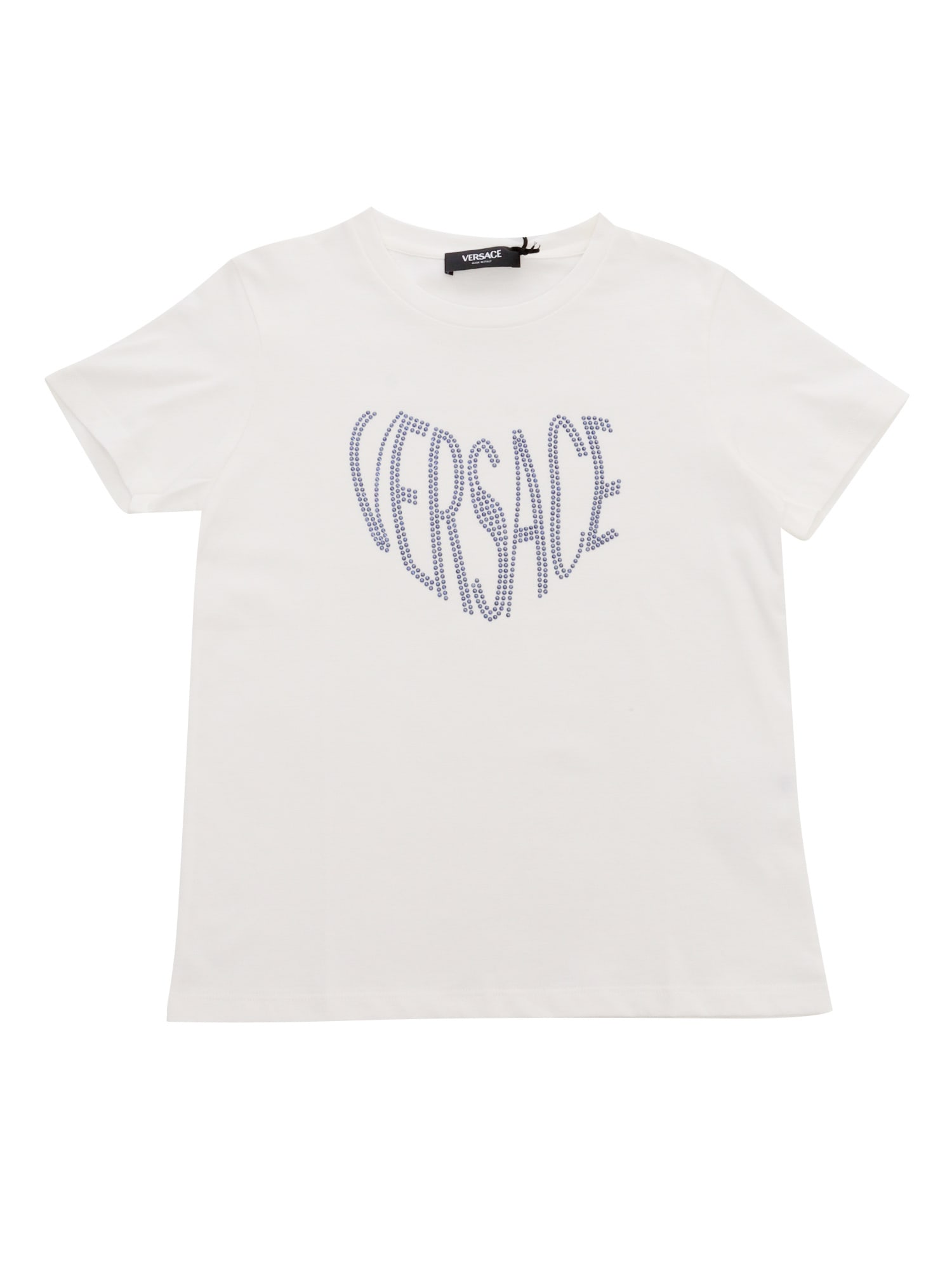 Versace Kids' T-shirt With Logo In White