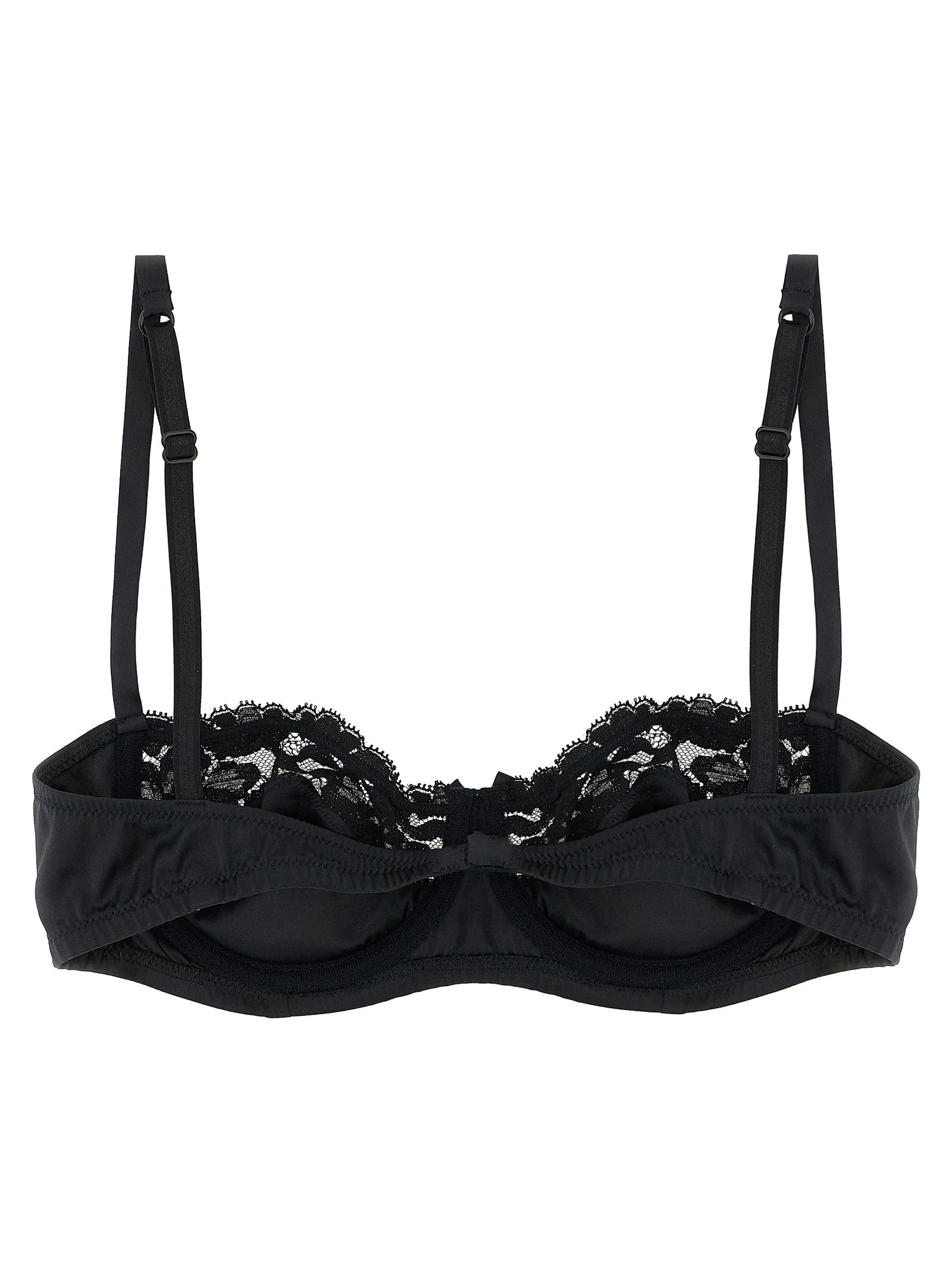 Dolce & Gabbana Women Bra In Silk And Lace In Black