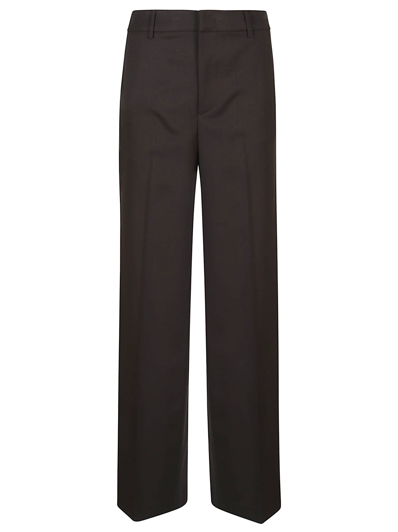 Pt Torino Welt-pockets Wool Trousers In Brown