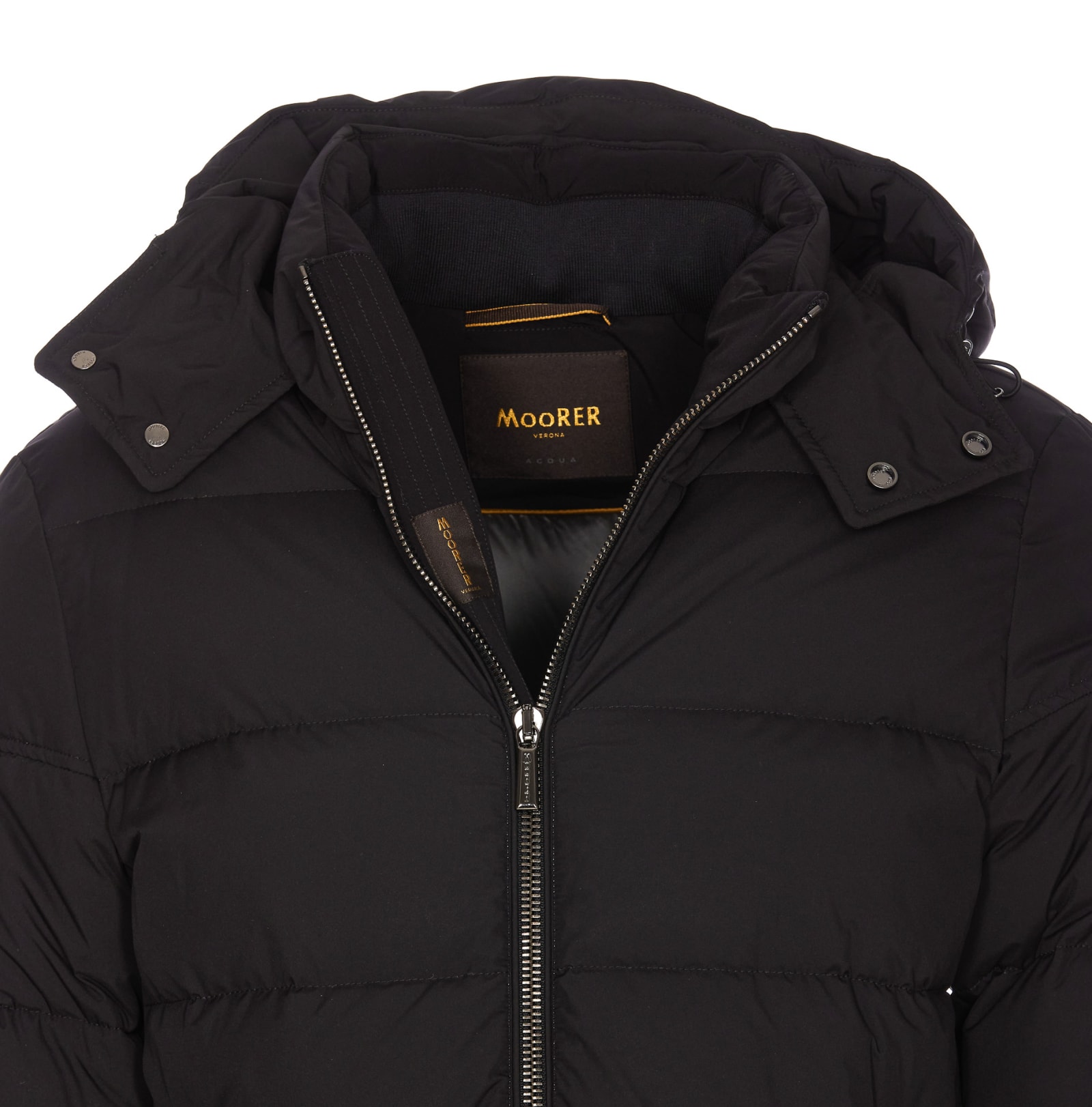 Shop Moorer Brett Down Jacket In Black