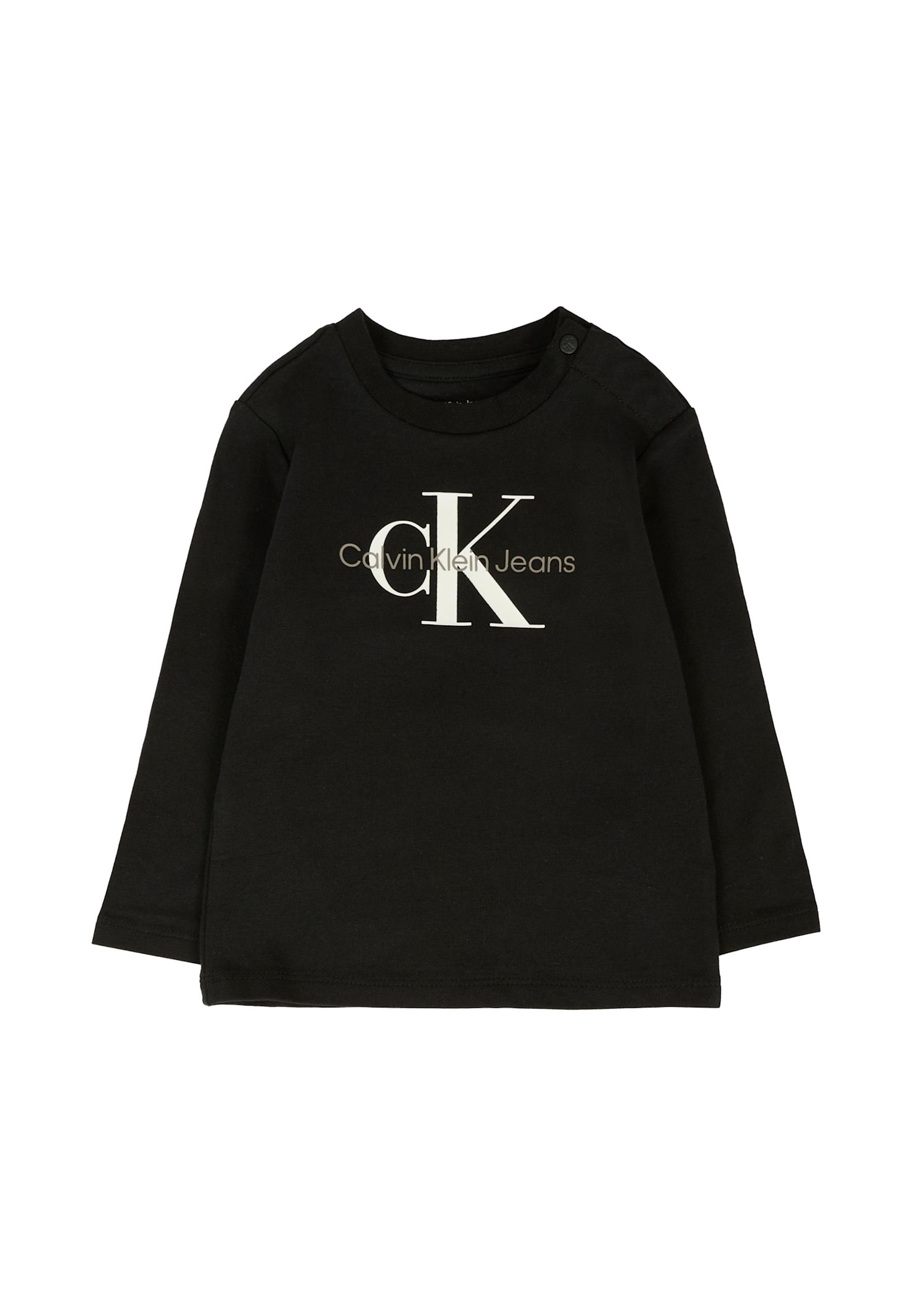 Calvin Klein Black T-shirt For Babykids With Logo In Black