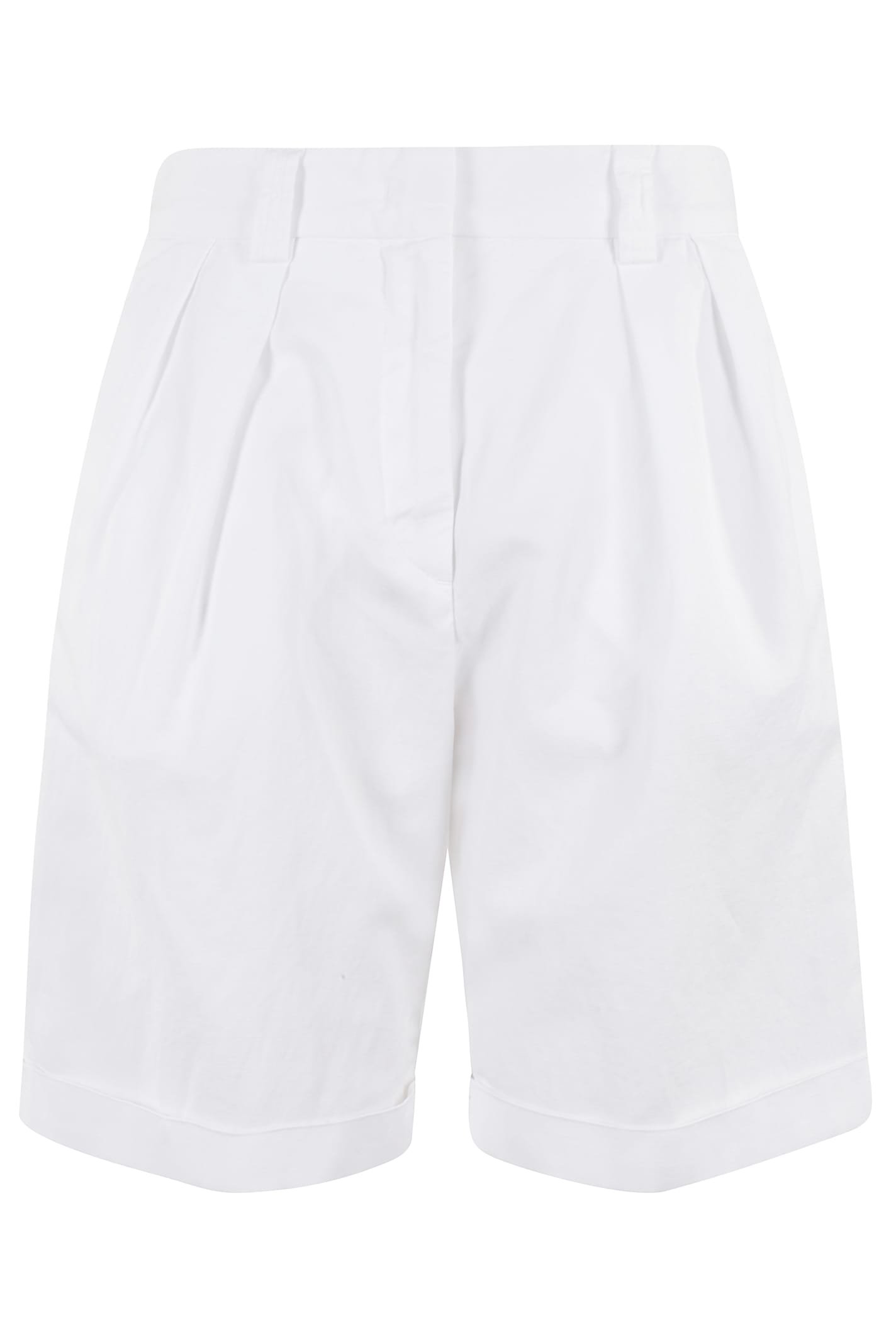 Aspesi Tailored Bermuda Shorts In Bianco