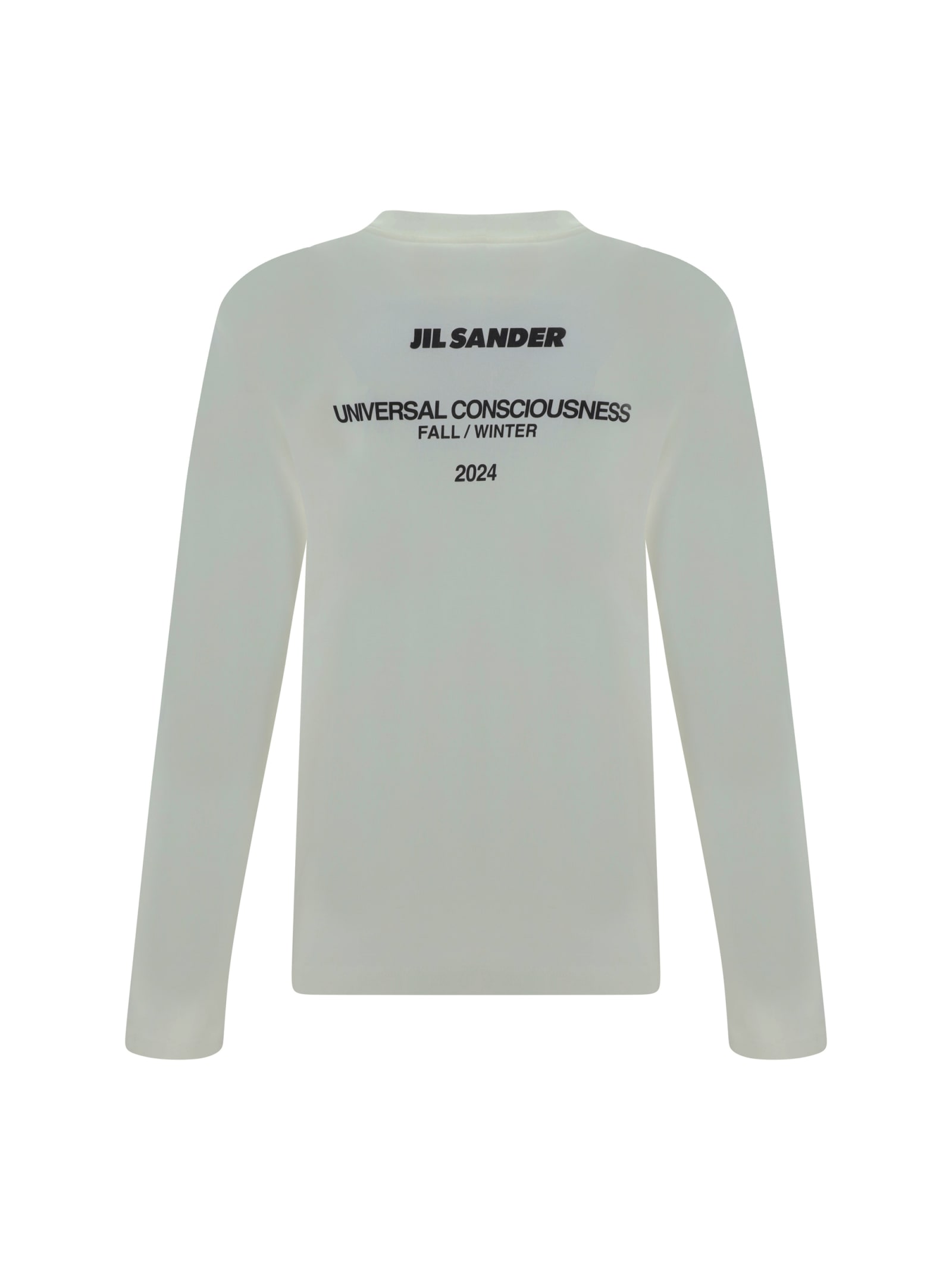 Shop Jil Sander Long Sleeve Jersey In Coconut