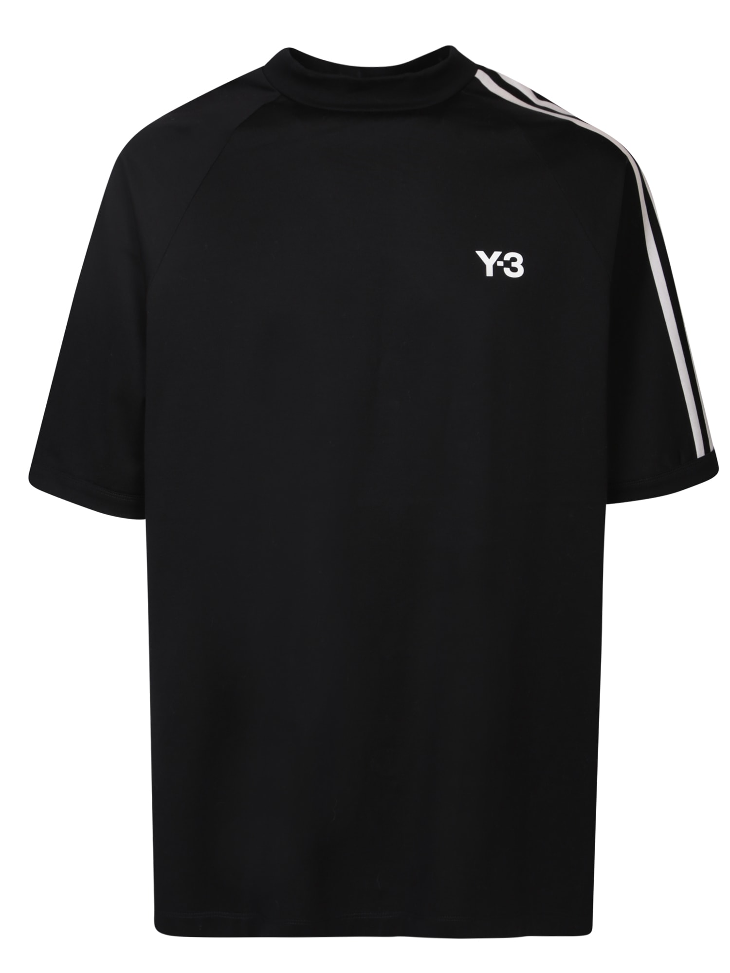 Shop Y-3 3stripes Black T-shirt