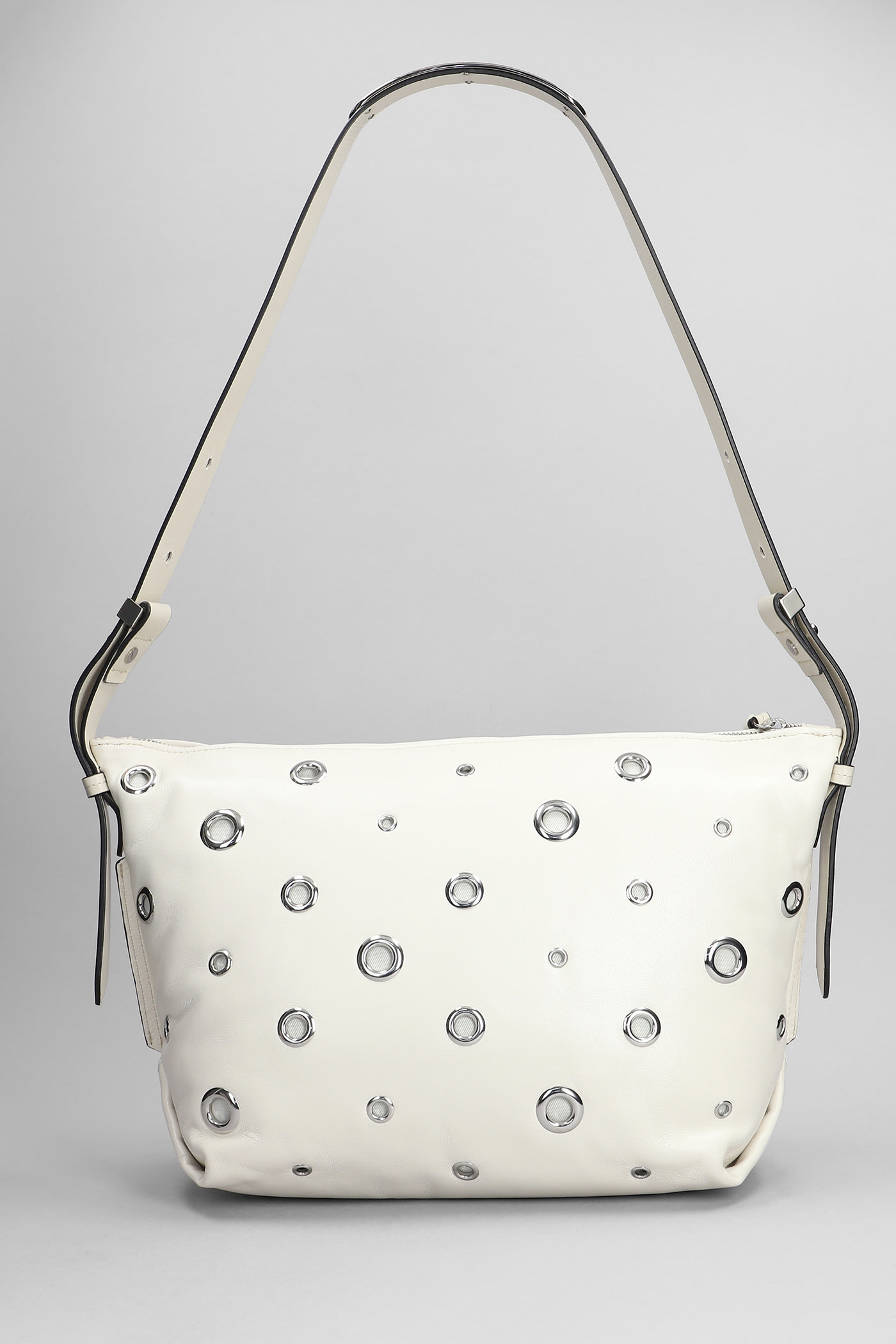 Shop Isabel Marant Leyden Shoulder Bag In Grey Leather