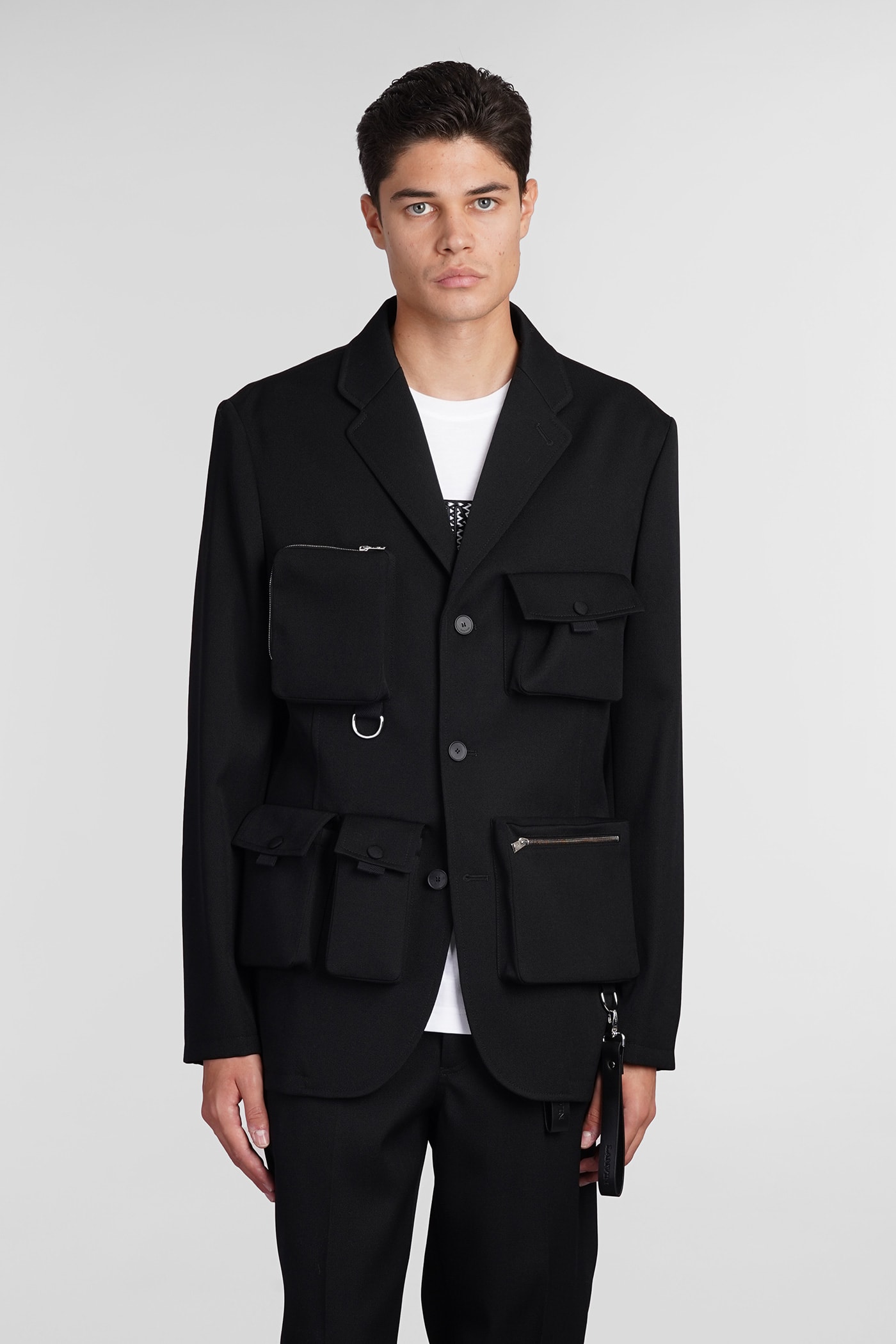 Shop Lanvin Blazer In Black Wool