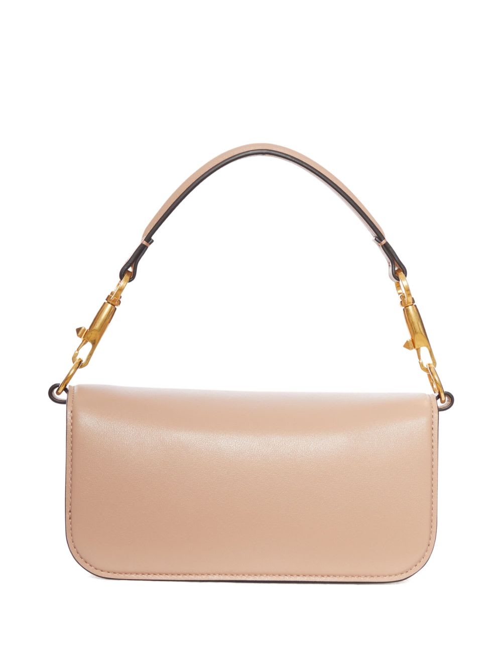 Valentino Locò Small Leather Shoulder Bag In Neutral