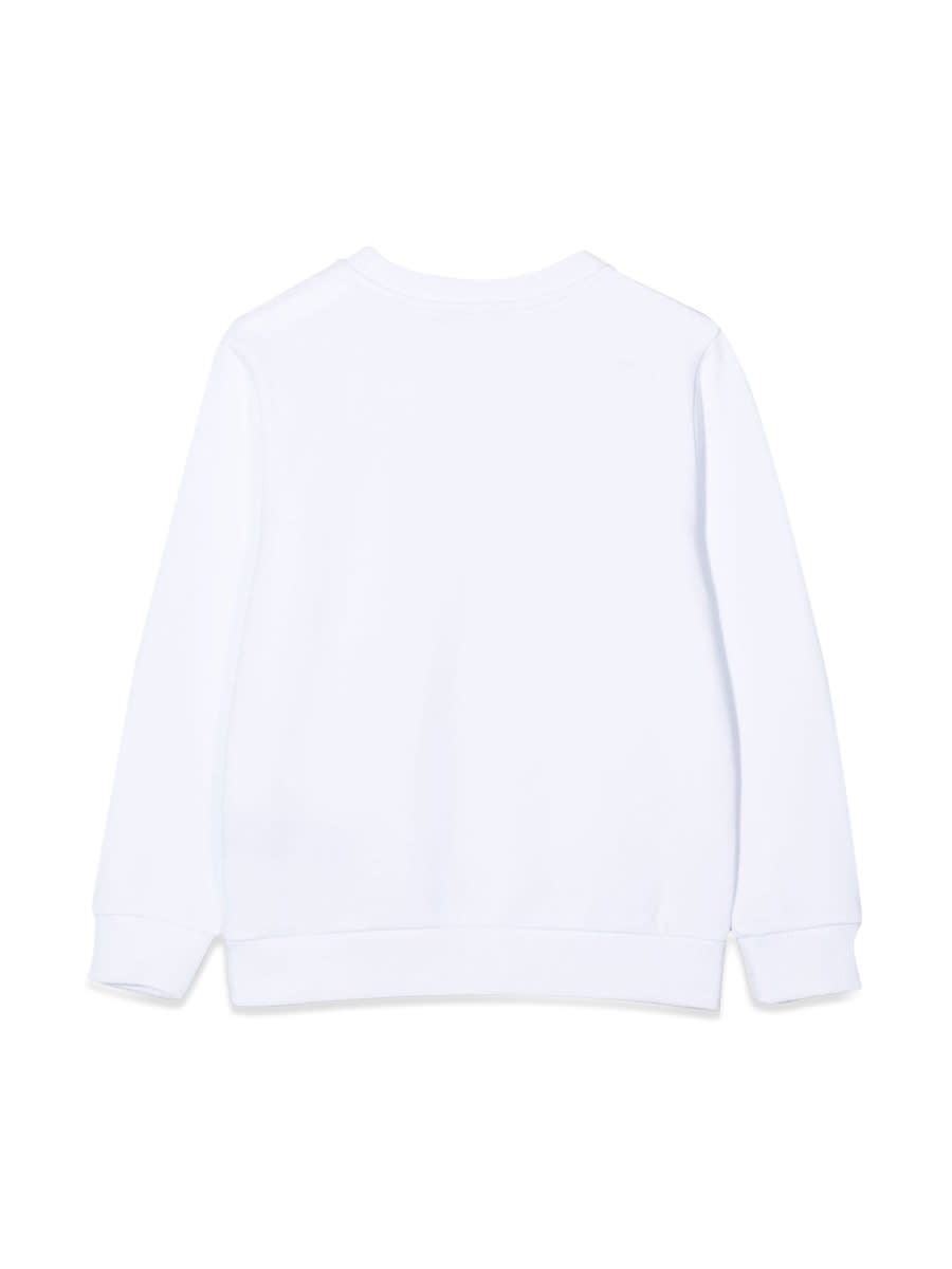 Shop Balmain Sweatshirt Crewneck Front Logo In White