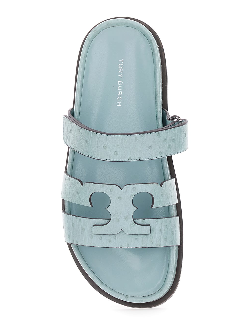 Tory Burch 'ines' Blue Sandals With Patch Logo On The Front In Blu