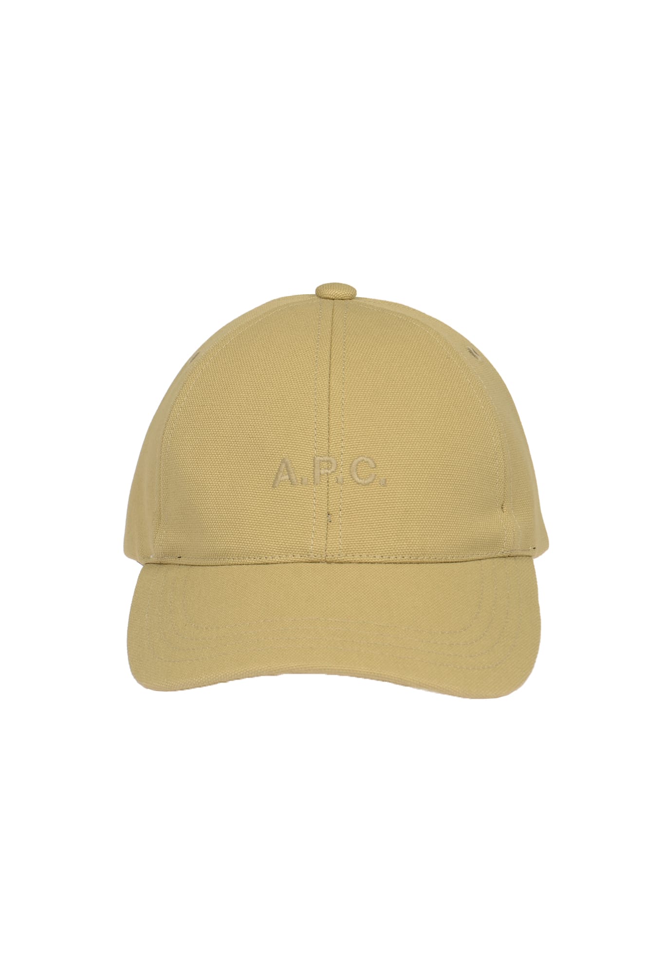 Shop Apc Logo Embroidered Cap In Beige
