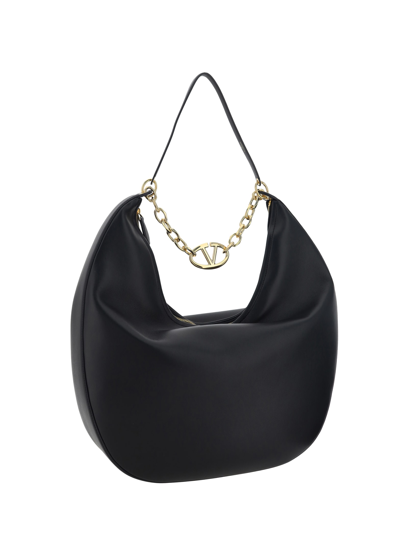 Shop Valentino Vlogo Shoulder Bag In Nero