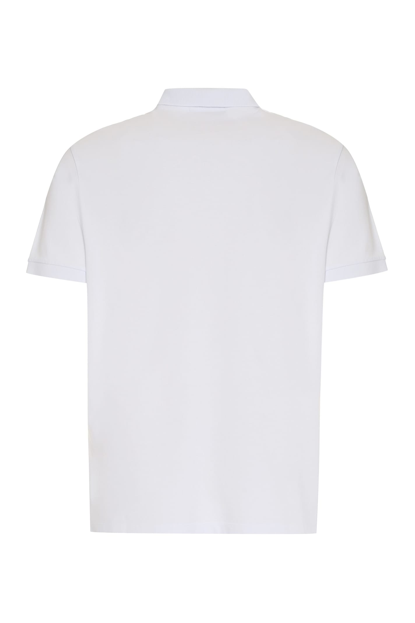 Shop Stone Island Cotton-piqué Polo Shirt In White