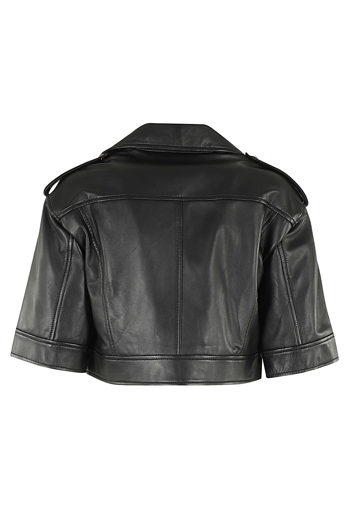 Versace Jeans Couture Biker Leather Jackets In Black