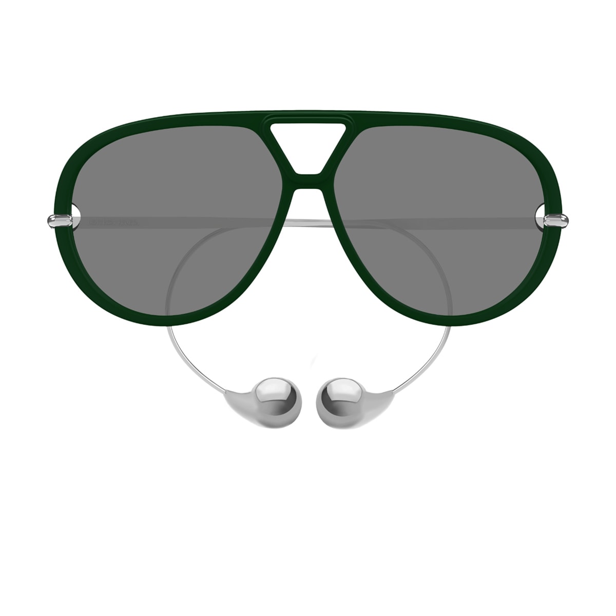 Bottega Veneta Bv1273s Linea Unapologetic 008 Green Silver Grey Sunglasses In Green