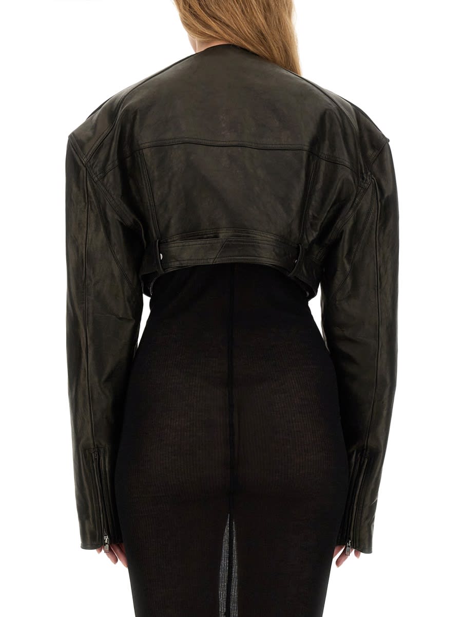 Shop Rick Owens Biker Jacket In Black