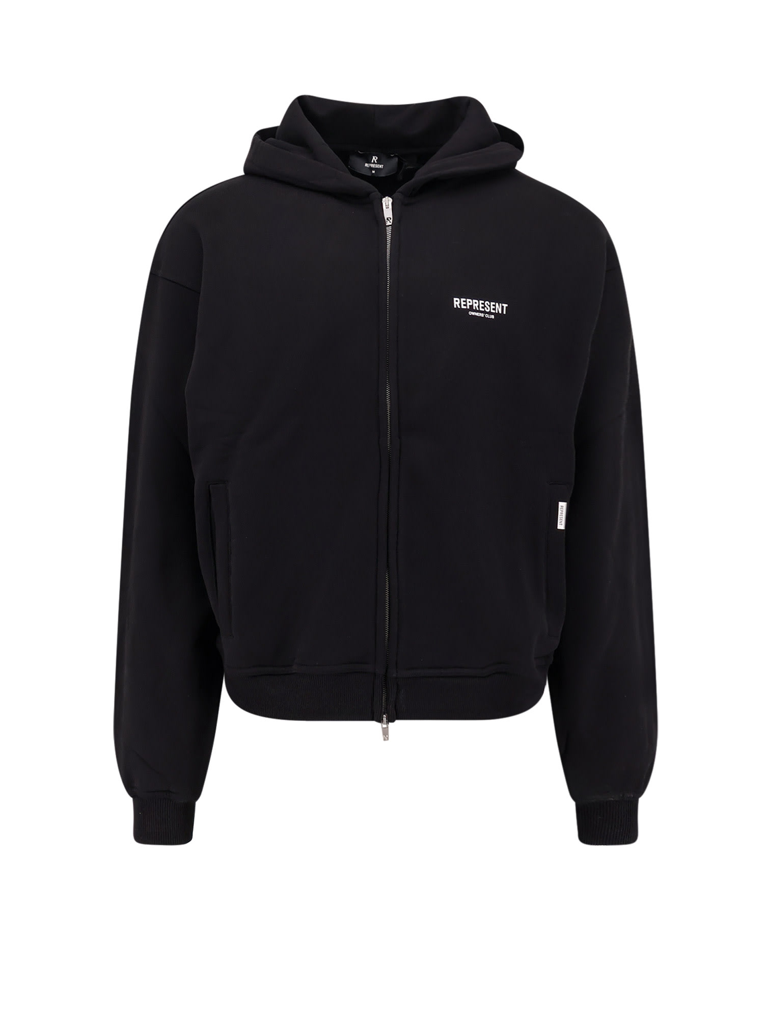 Represent Owners Club Zip Up Sweatshirt In Black