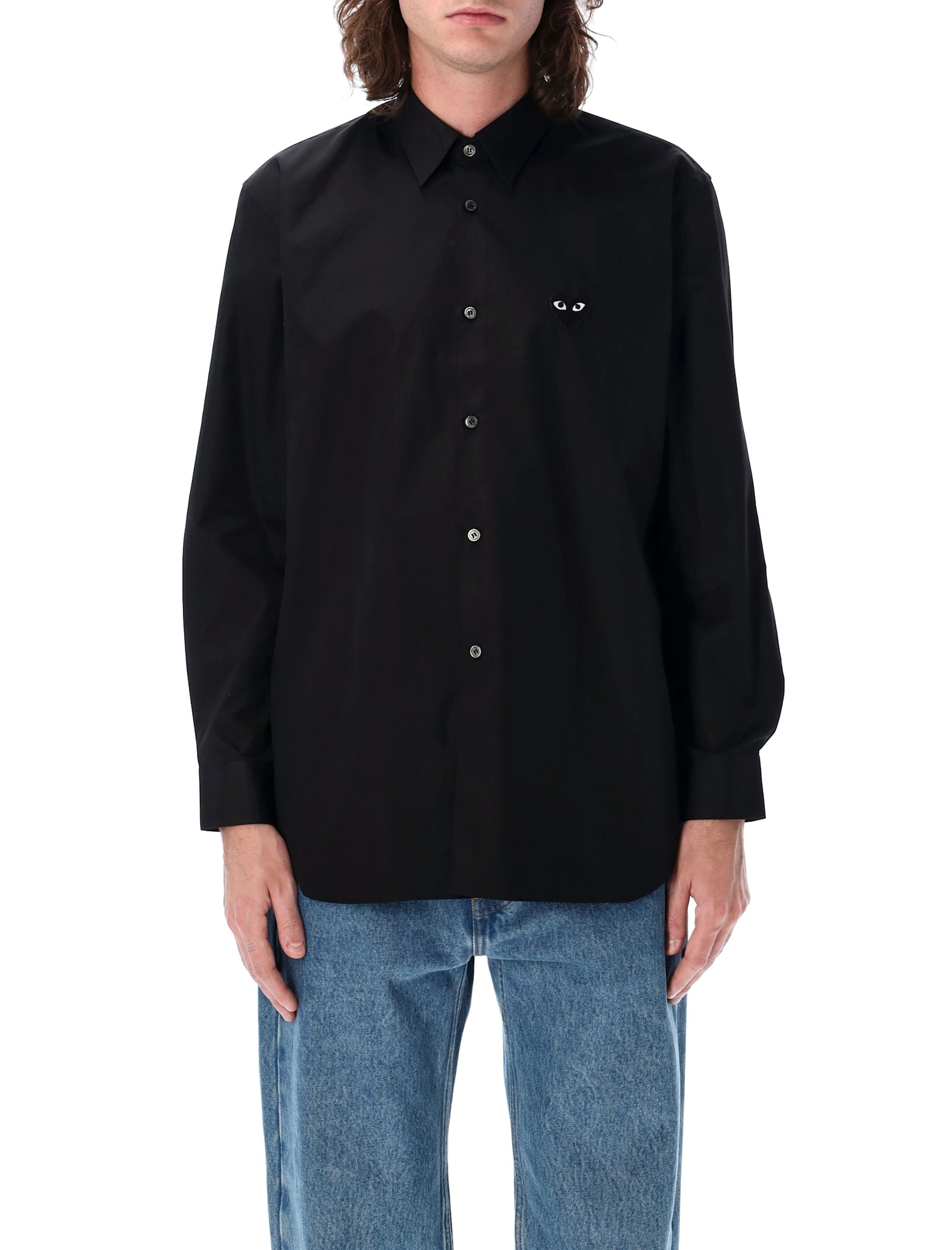 Comme Des Garçons Play Black Heart Shirt In Black