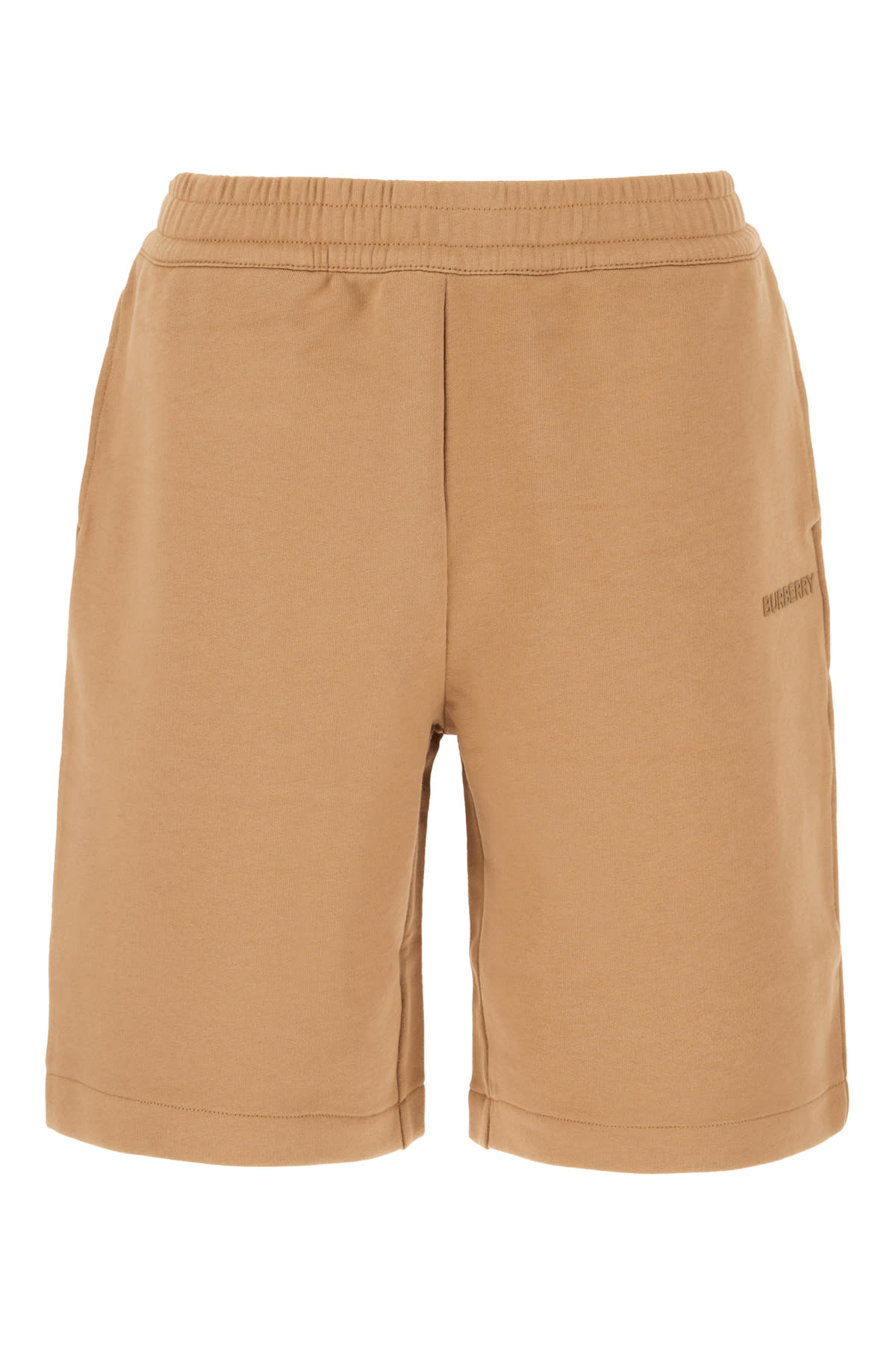 Burberry Biscuit Cotton Bermuda Shorts In Brown