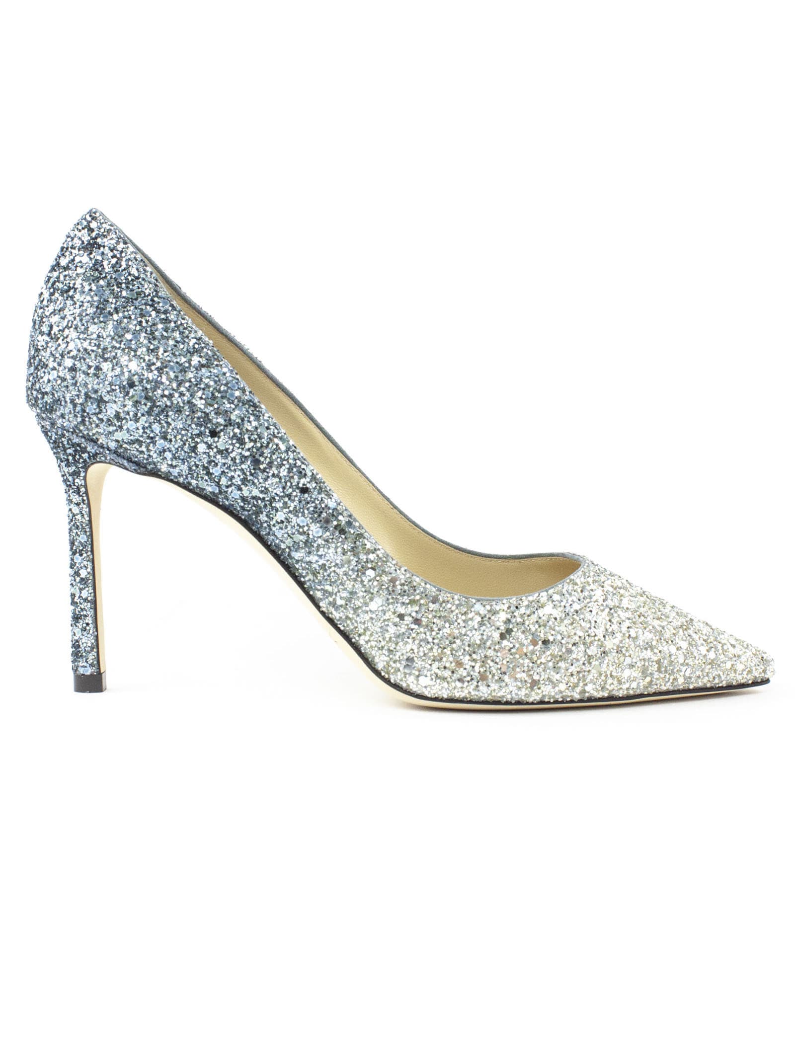 Buy Jimmy Choo Blue And Silver Glitter Pumps online, shop Jimmy Choo shoes with free shipping