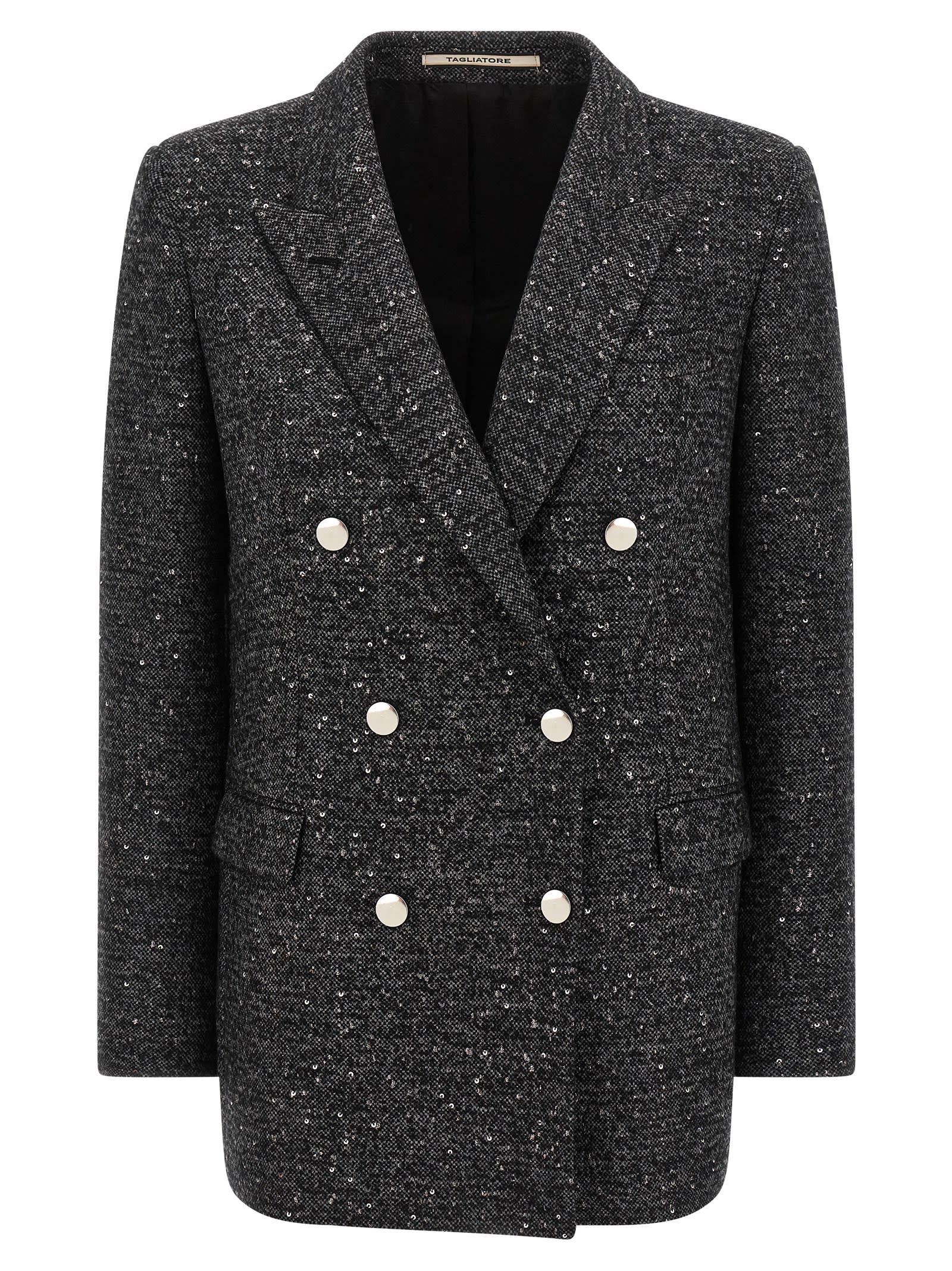Tagliatore J-asmine10b Blazer In Grey Wool In Gray