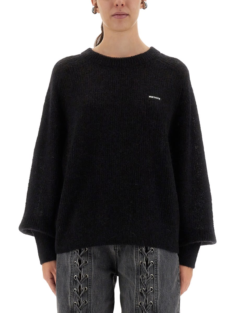 Rotate Birger Christensen Lightweight Jersey With Logo In Black