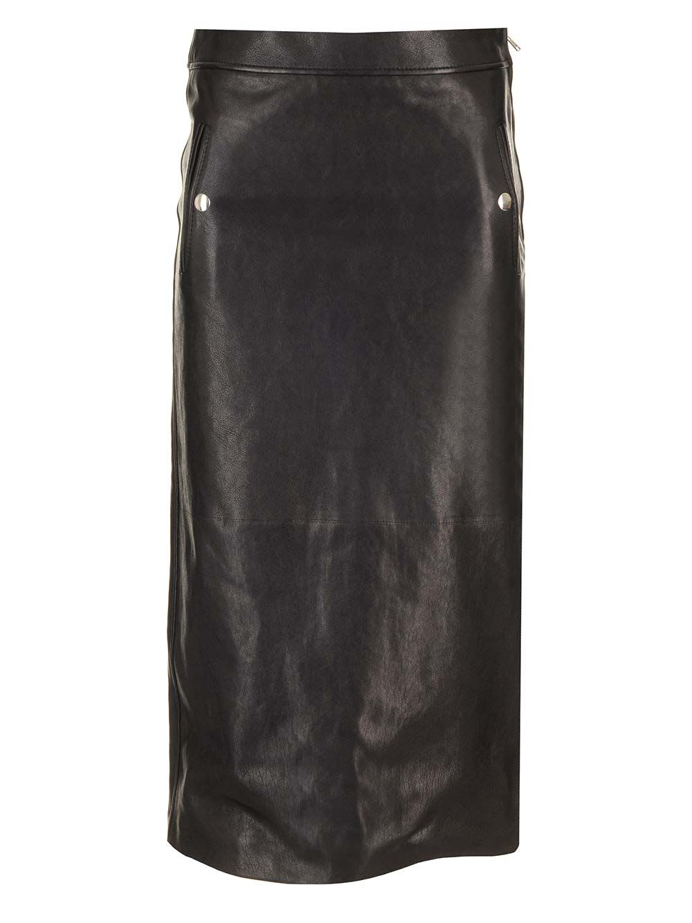 Nappa Leather Midi Skirt