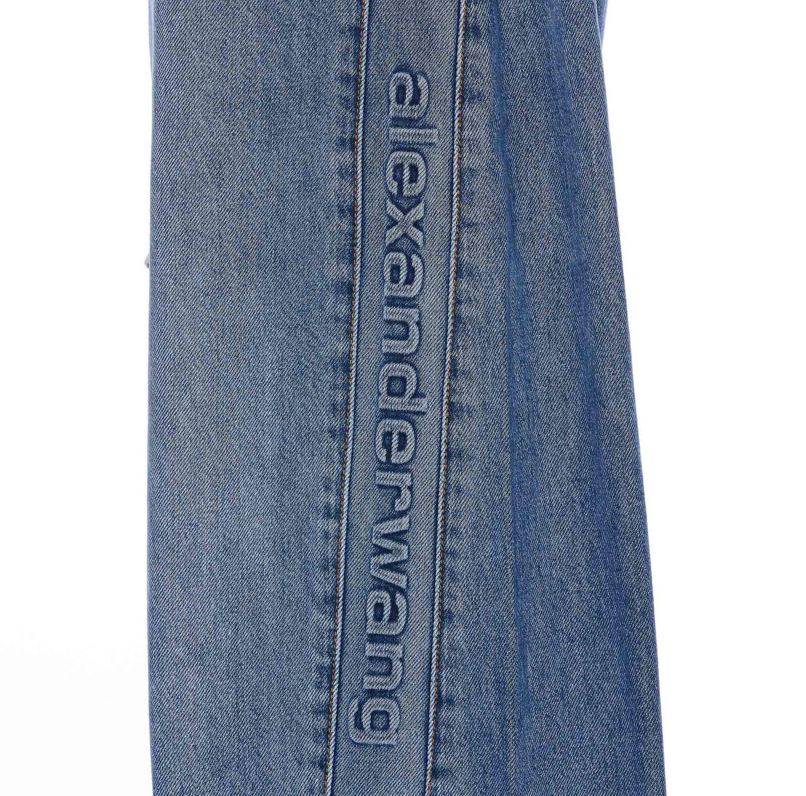 Alexander Wang Pre-styled Boxer Wide-leg Jeans In Vintage Light Indigo