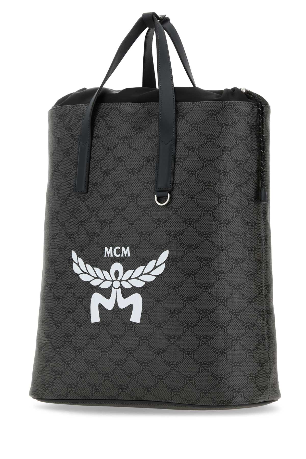 Shop Mcm Printed Canvas Himmel Backpack In Darkgrey