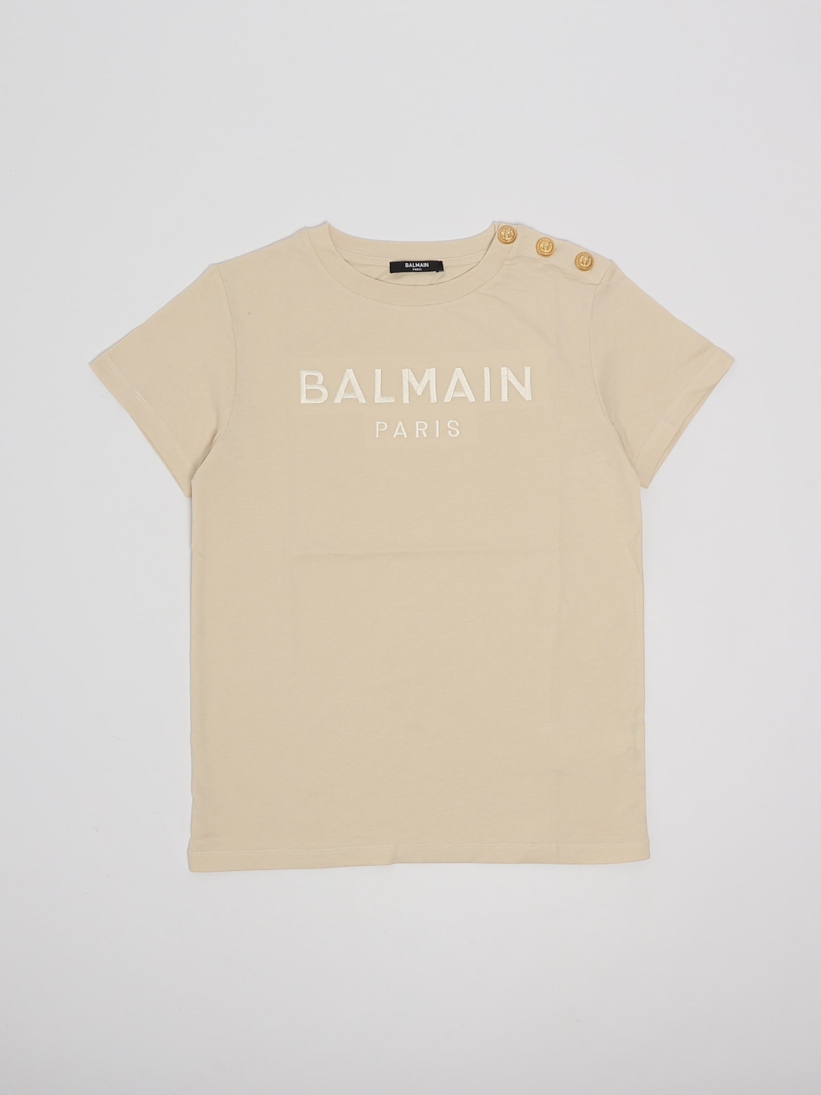 Shop Balmain T-shirt T-shirt In Crema