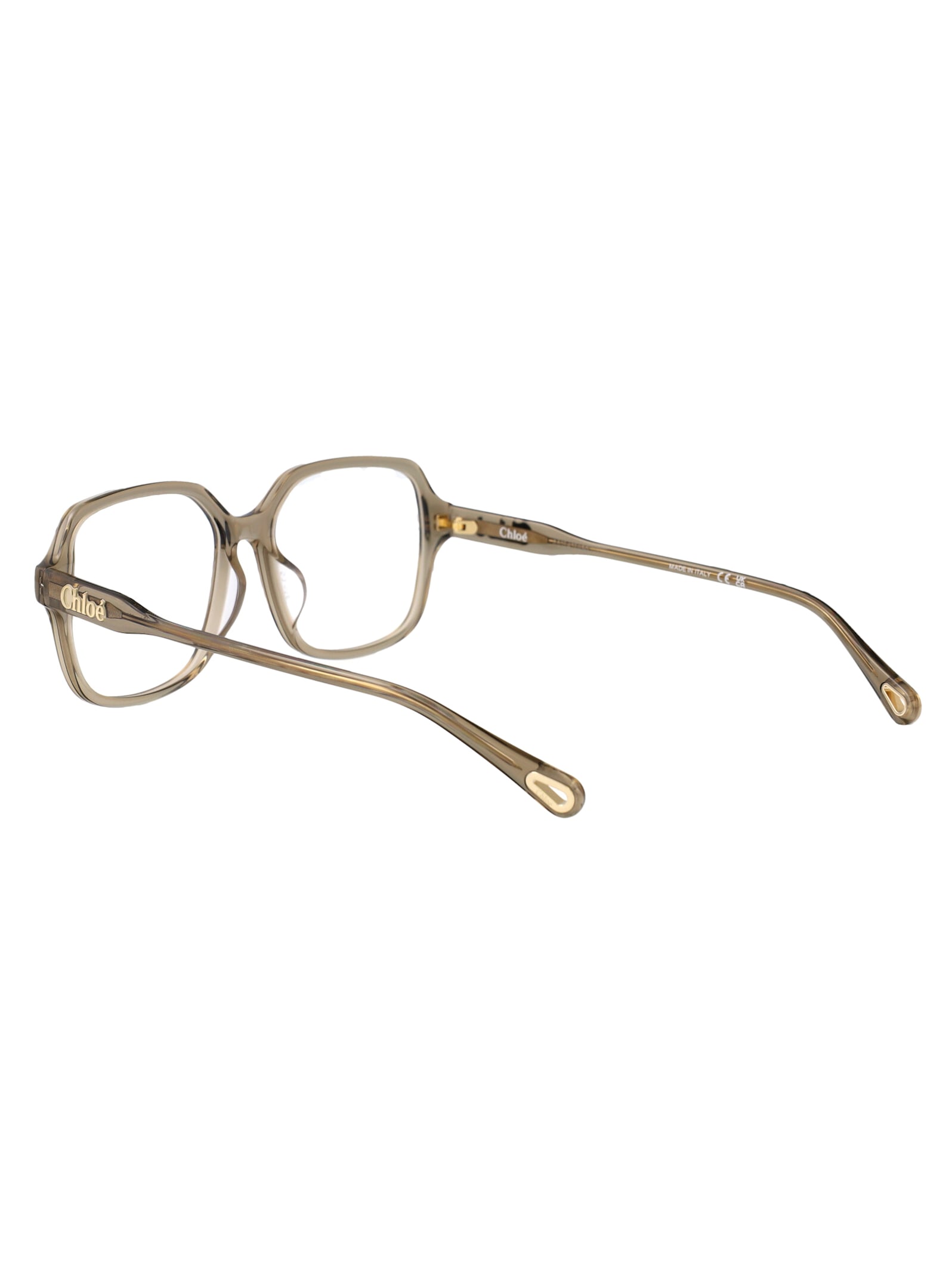Chloé Ch0277oa Glasses In Green-green-transparent