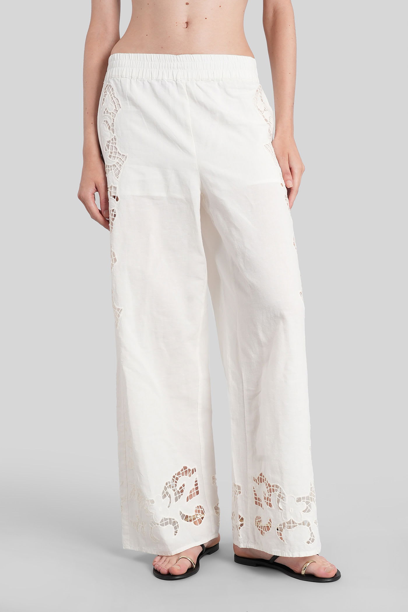 Tanya Pants In White Cotton