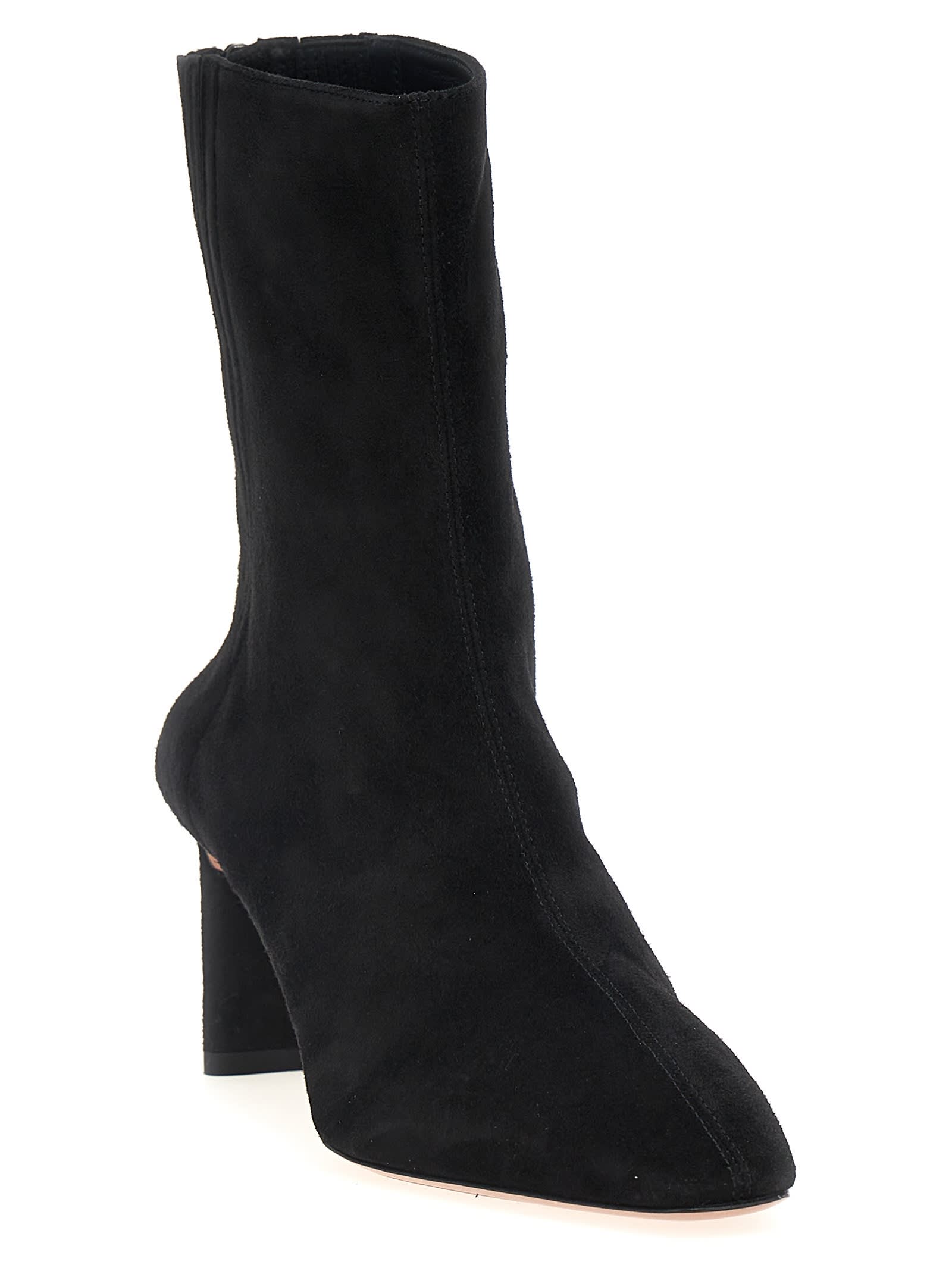 Shop Aquazzura Blade Ankle Boots In Black