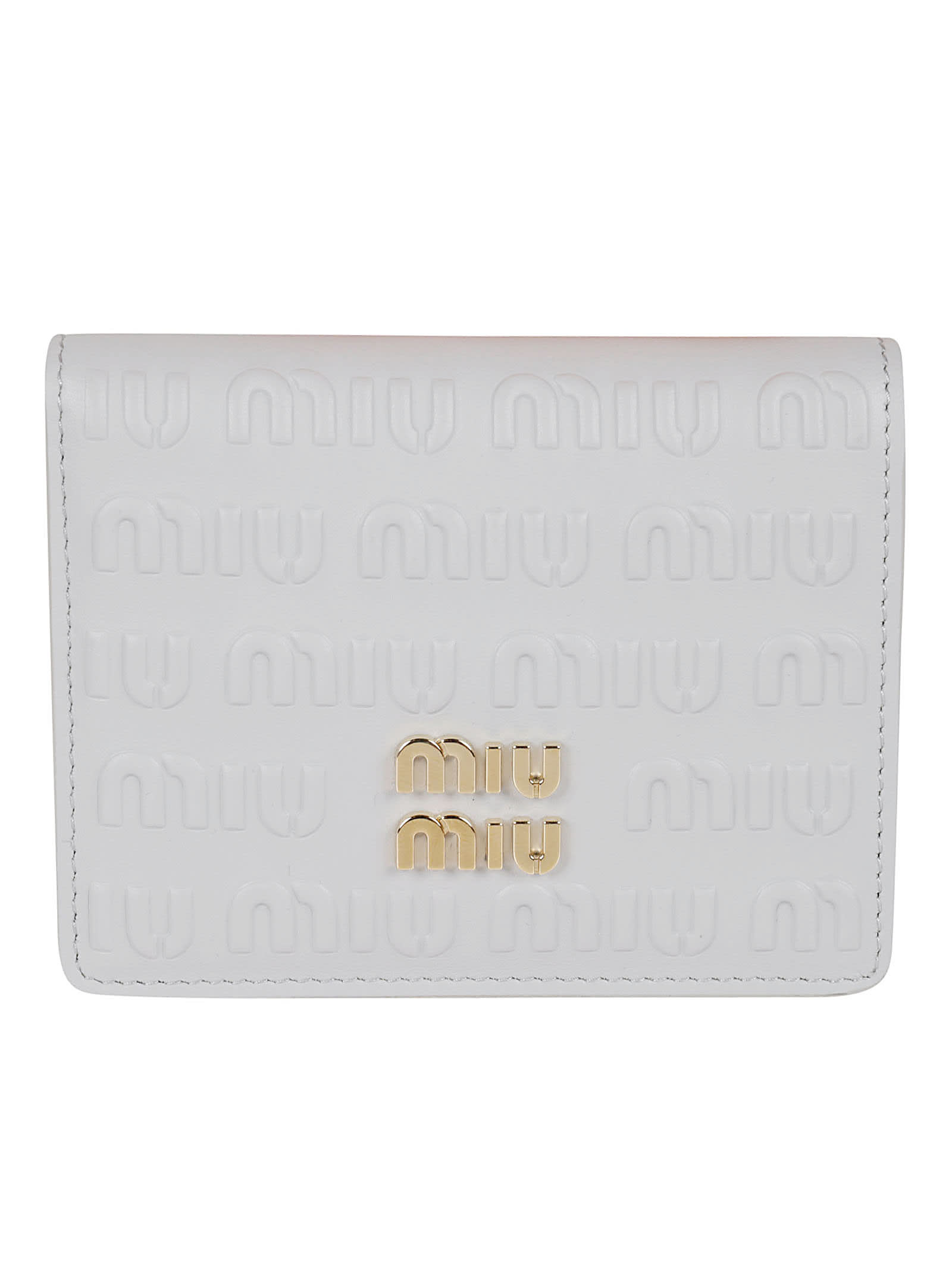 Miu Miu Logo Monogram Small Trifold Wallet